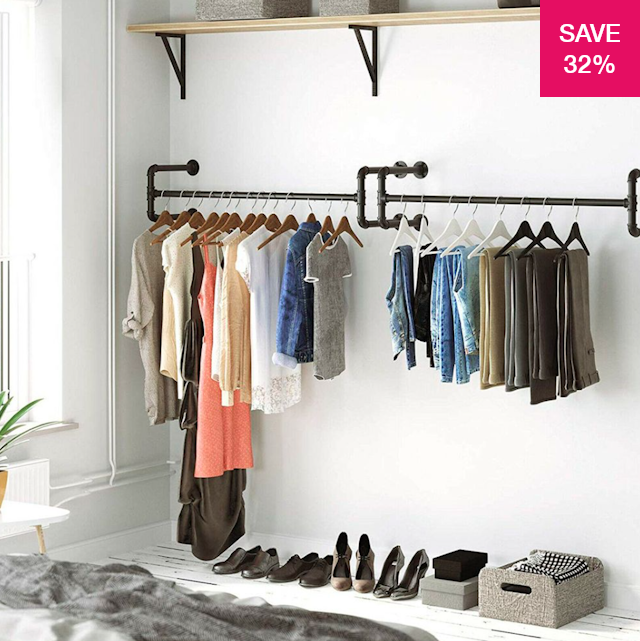 Wall Mount Rack Rails 32% off on 2x Wall-Mounted Storage Rails | OneDayOnly