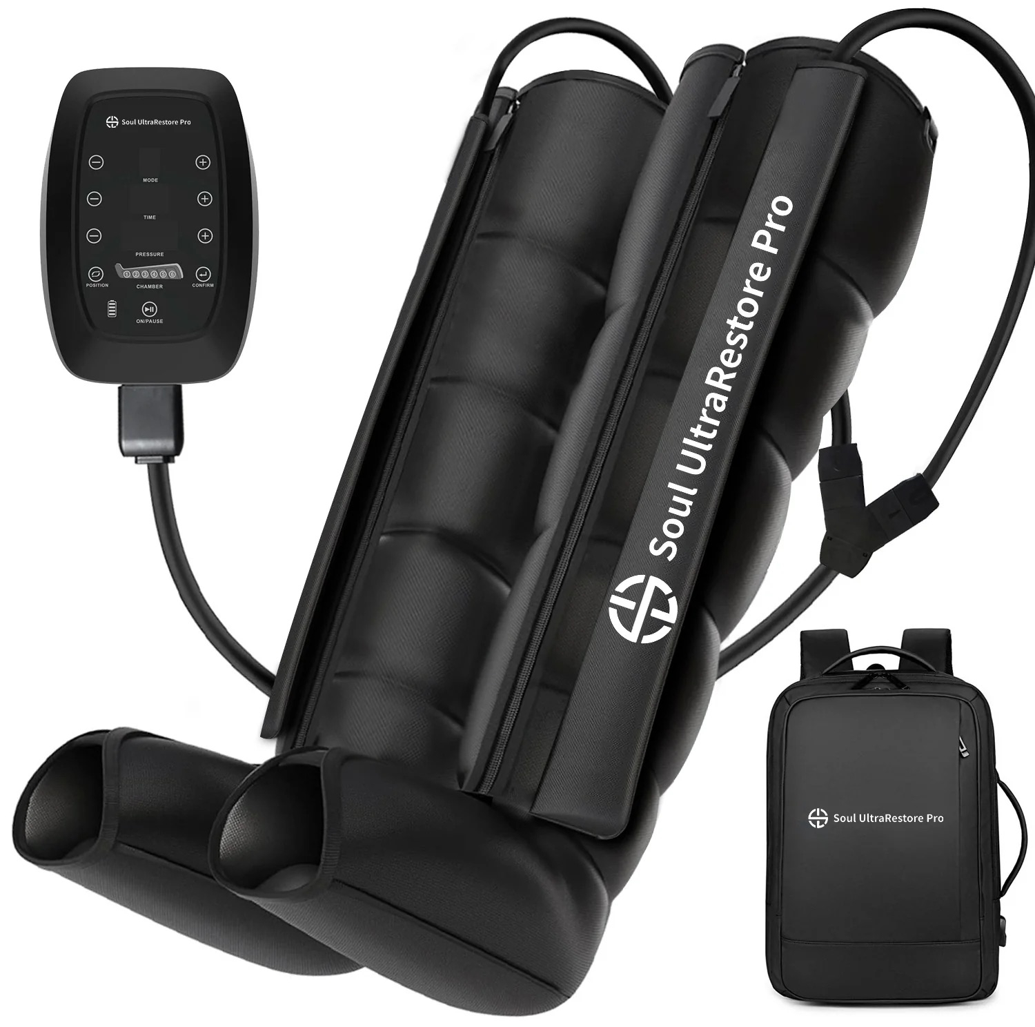 Ultra Restore Pneumatic 6-Chamber Compression Boot with Backpack