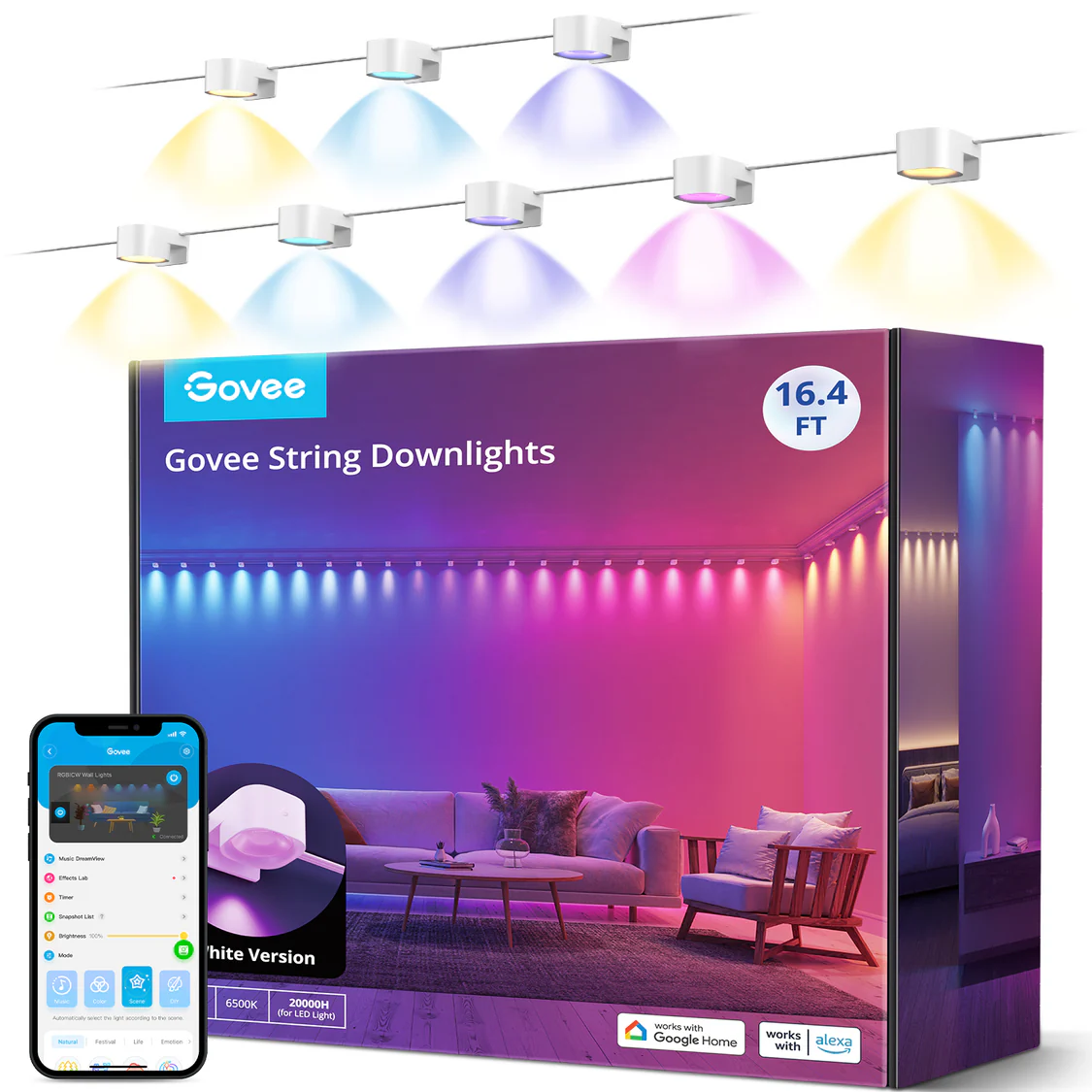 33 off on Govee Smart RGBIC String Downlights OneDayOnly