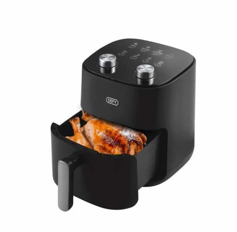 4.7L Black and Silver Cook Fit Fighter Manual Airfryer