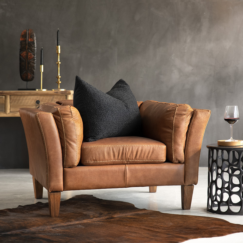 R800 off on Full Grain Leather Couch or Armchair OneDayOnly