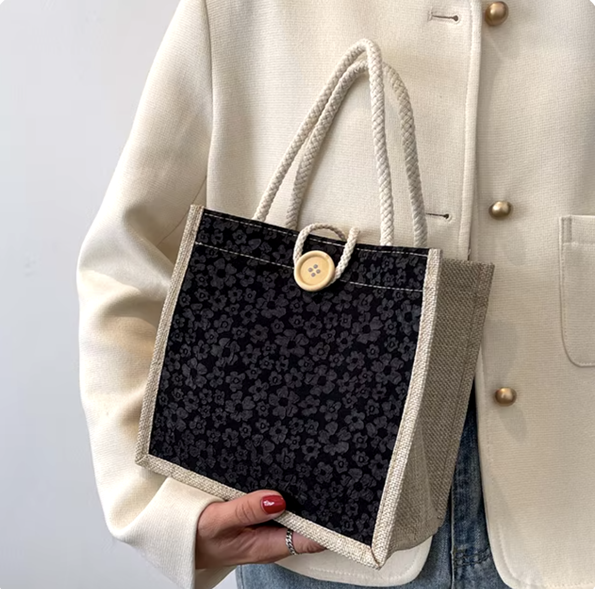 51% off on Luxora Mini Floral Canvas Bag | OneDayOnly