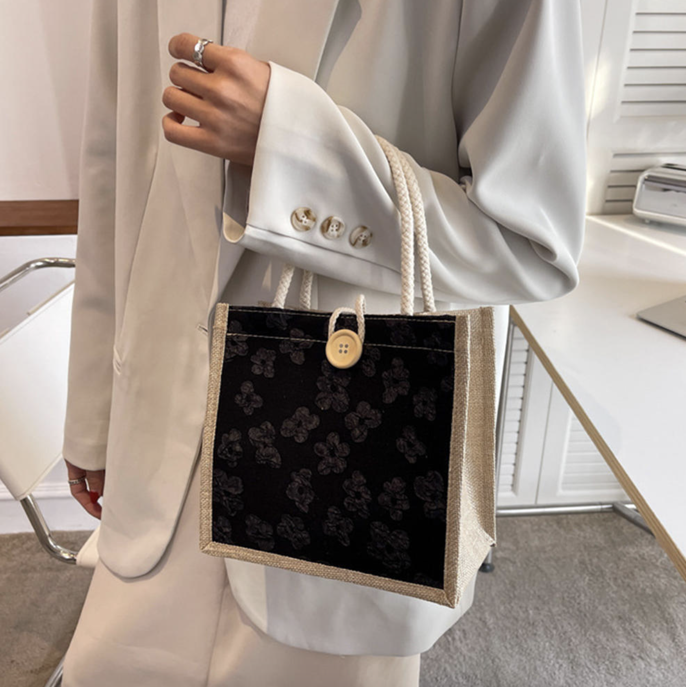 Large Florals (Black)