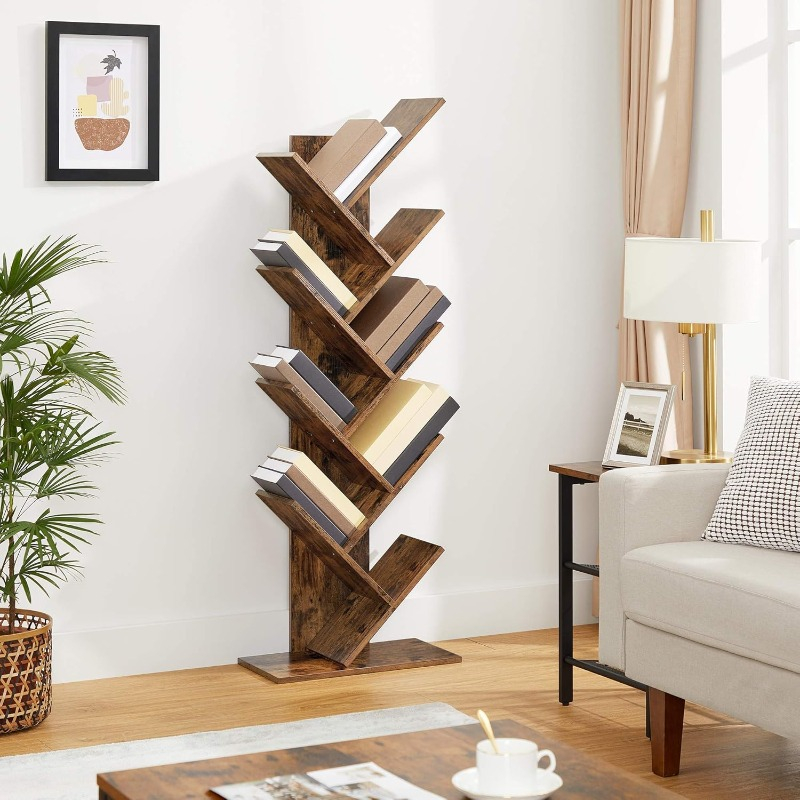 9-Tier Aspen Bookcase Shelf Storage Tree