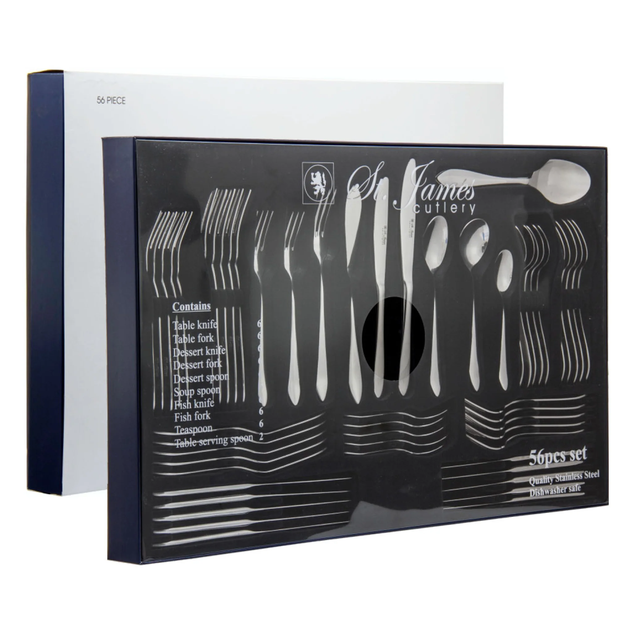 56-Piece Kensington 18/0 Stainless Steel Cutlery Set