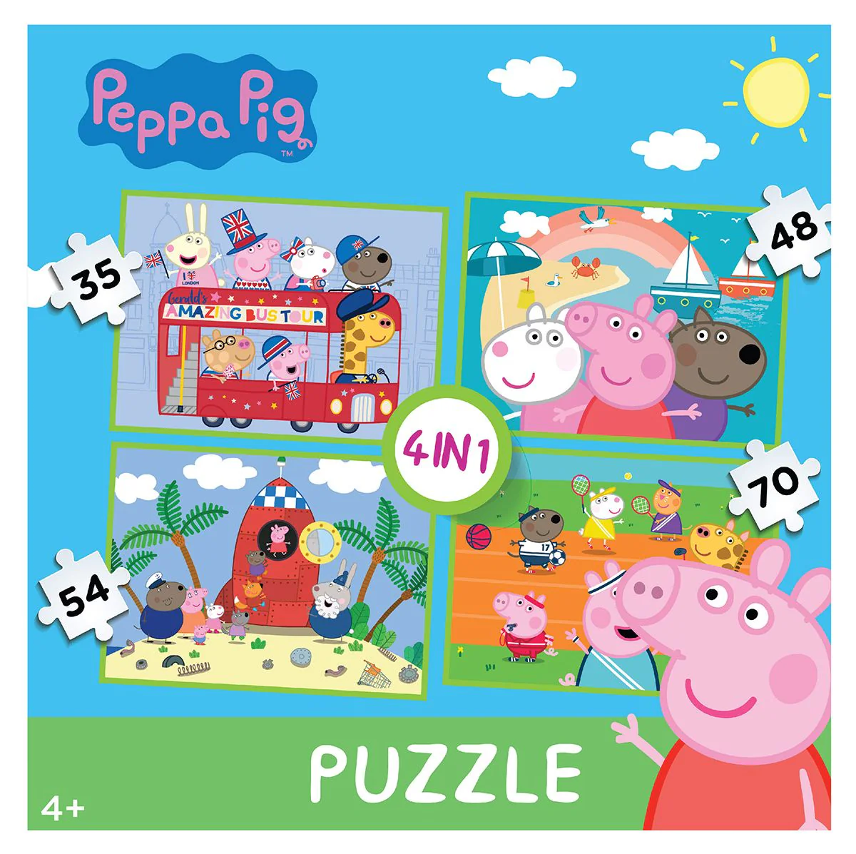 31% off on 4 in 1 Peppa Pig Puzzle Set | OneDayOnly
