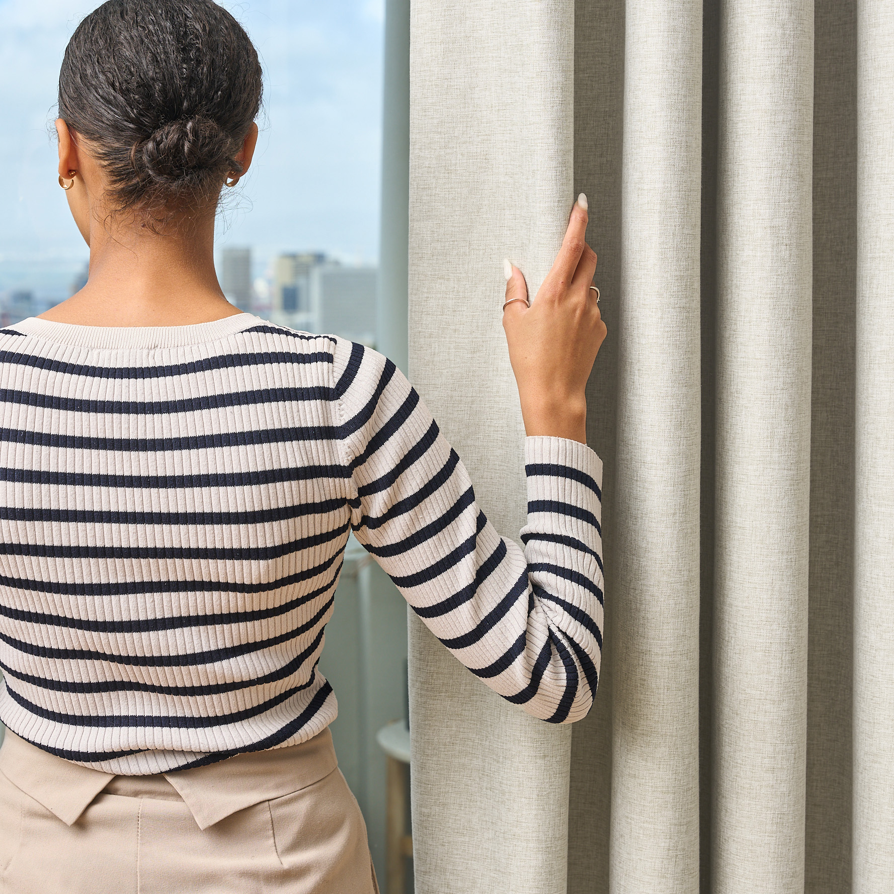 Sinclair 100% Block Out Eyelet Double Woven Curtain