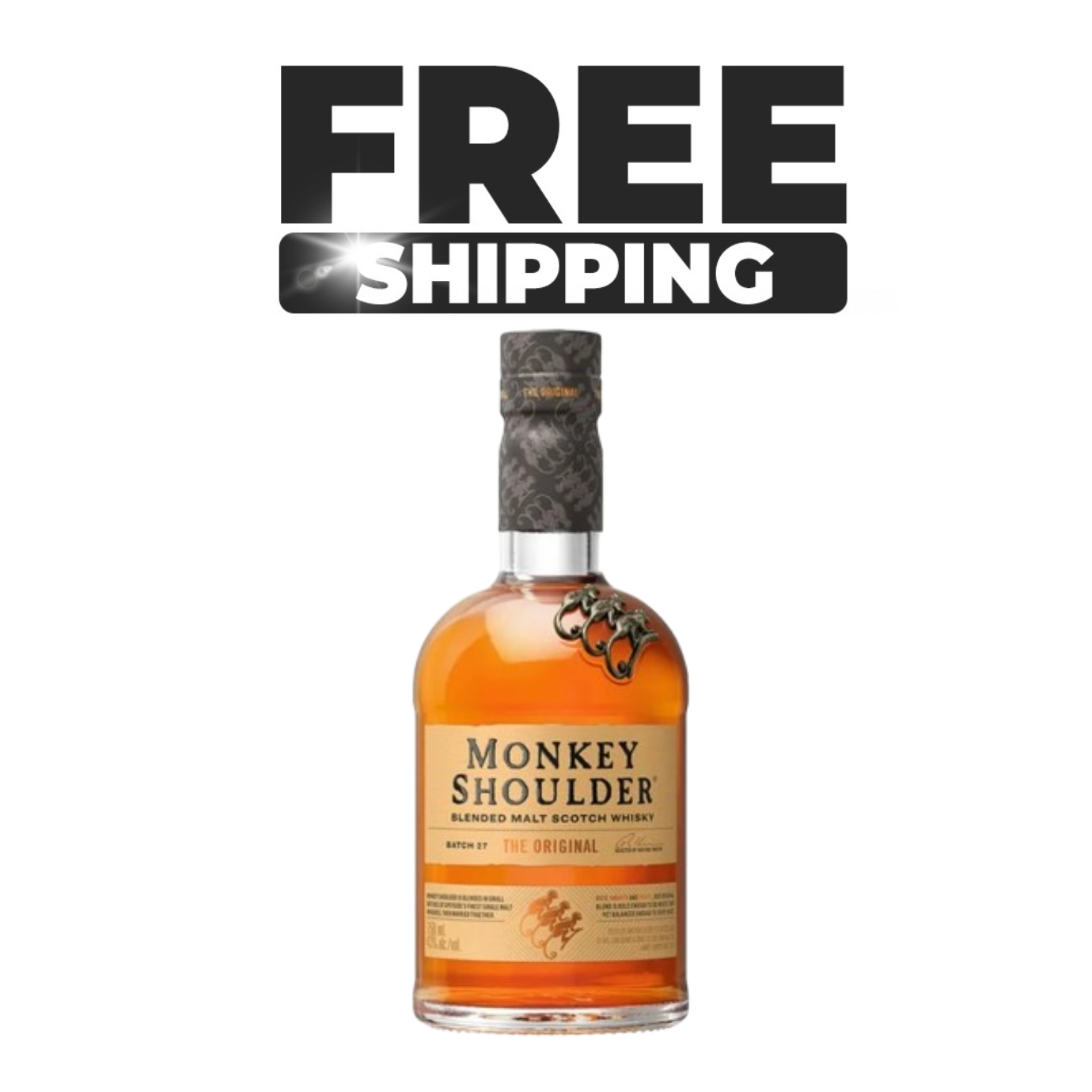 Monkey Shoulder 750ml Blended Scotch Whisky | OneDayOnly