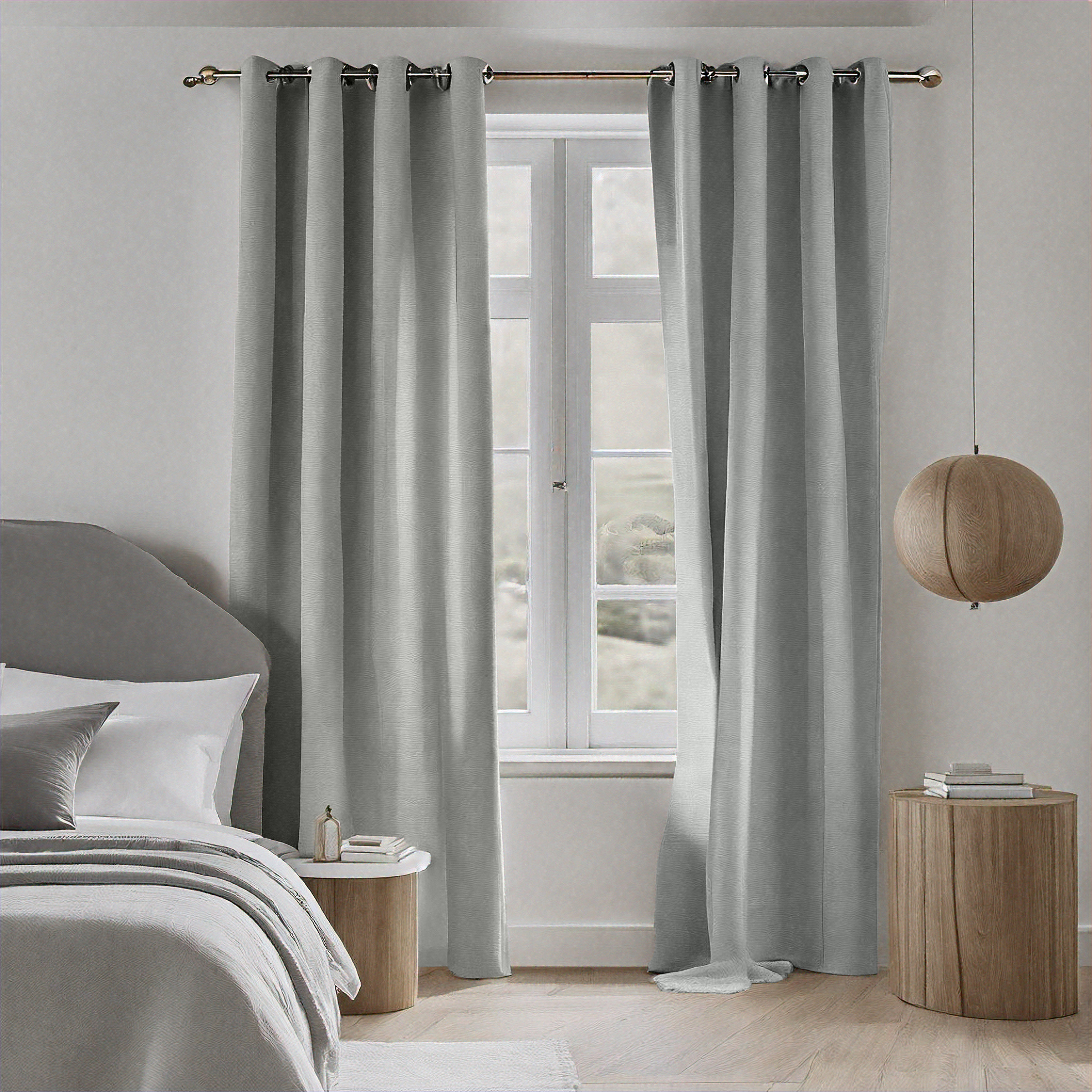 Dakota Textured 100% Block Out Eyelet Curtain