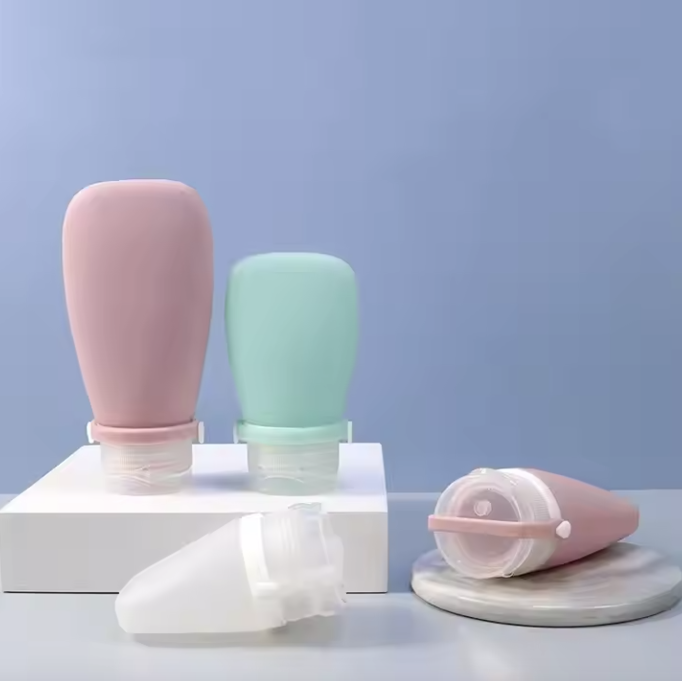 3x Silicone Travel Bottles