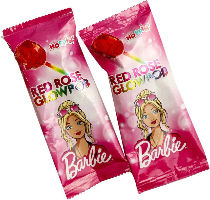 Red Rose Barbie Glow pop Lollipops