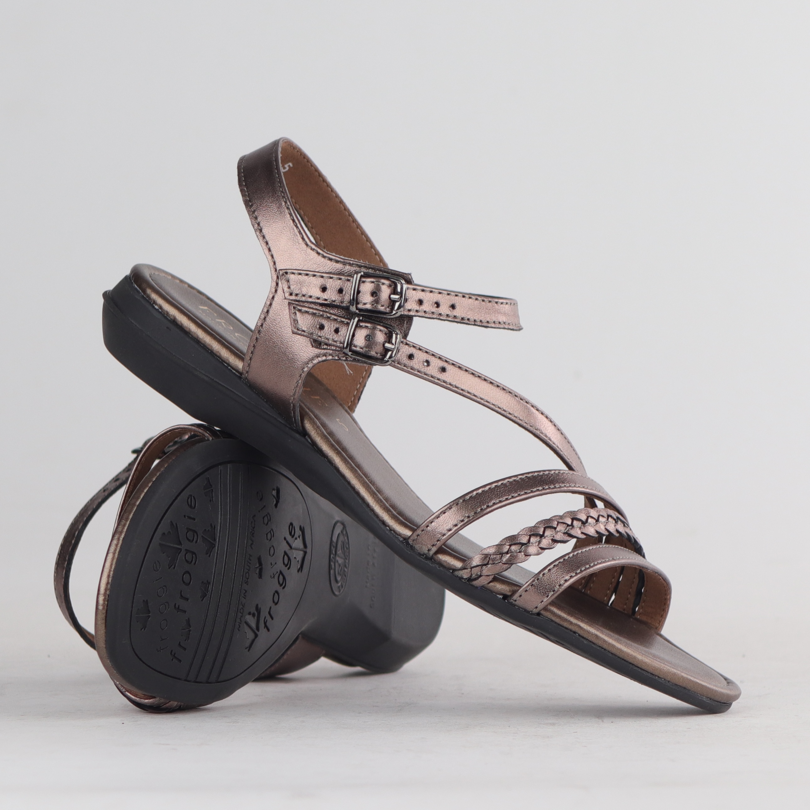 Froggie Shoes Slip On Double Band Wedge Sandals Froggie Women's