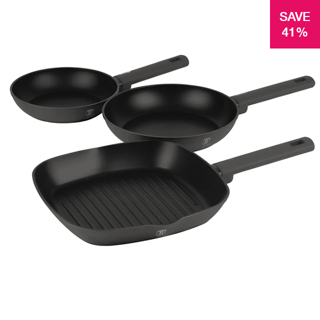 41% off on 3-Piece Fry and Grill Pan Set | OneDayOnly