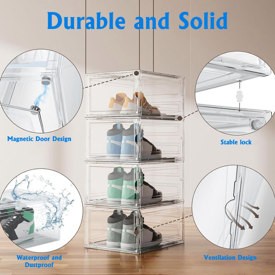 33% off on 6x Magnetic Stackable Shoes Boxes | OneDayOnly