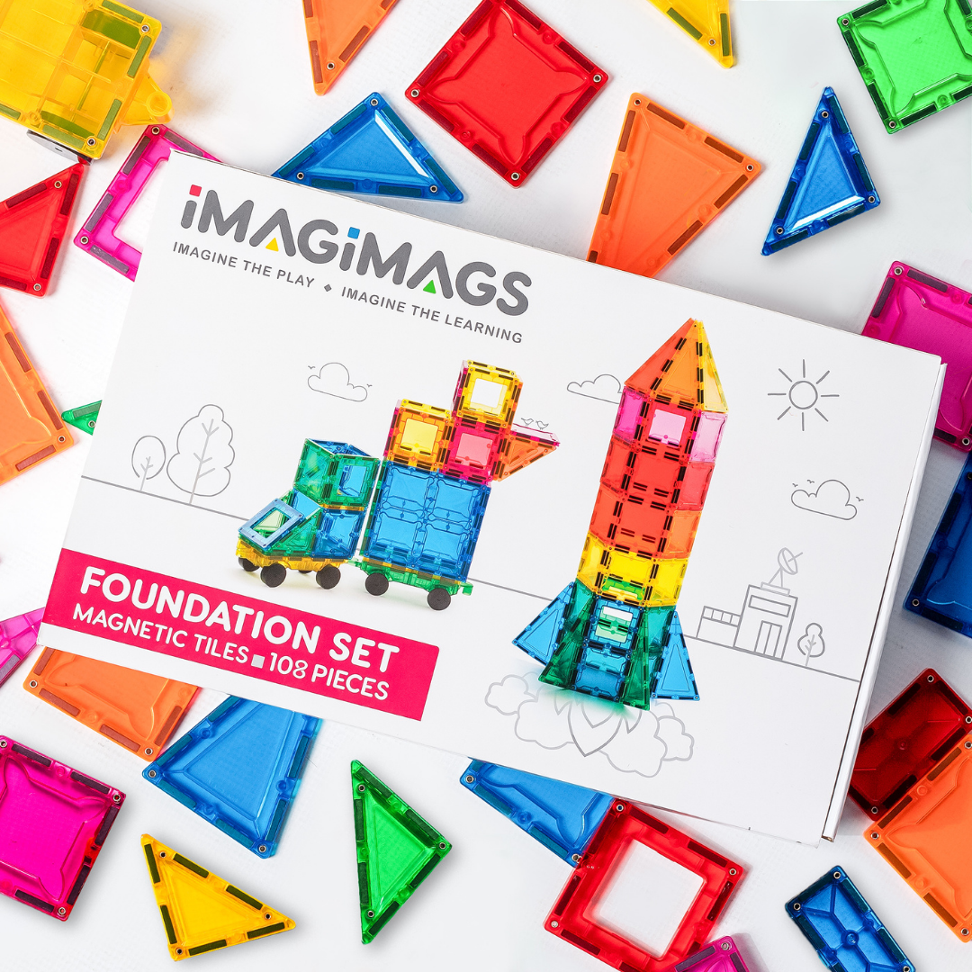 108-Piece Magnetic Tiles Foundation Set