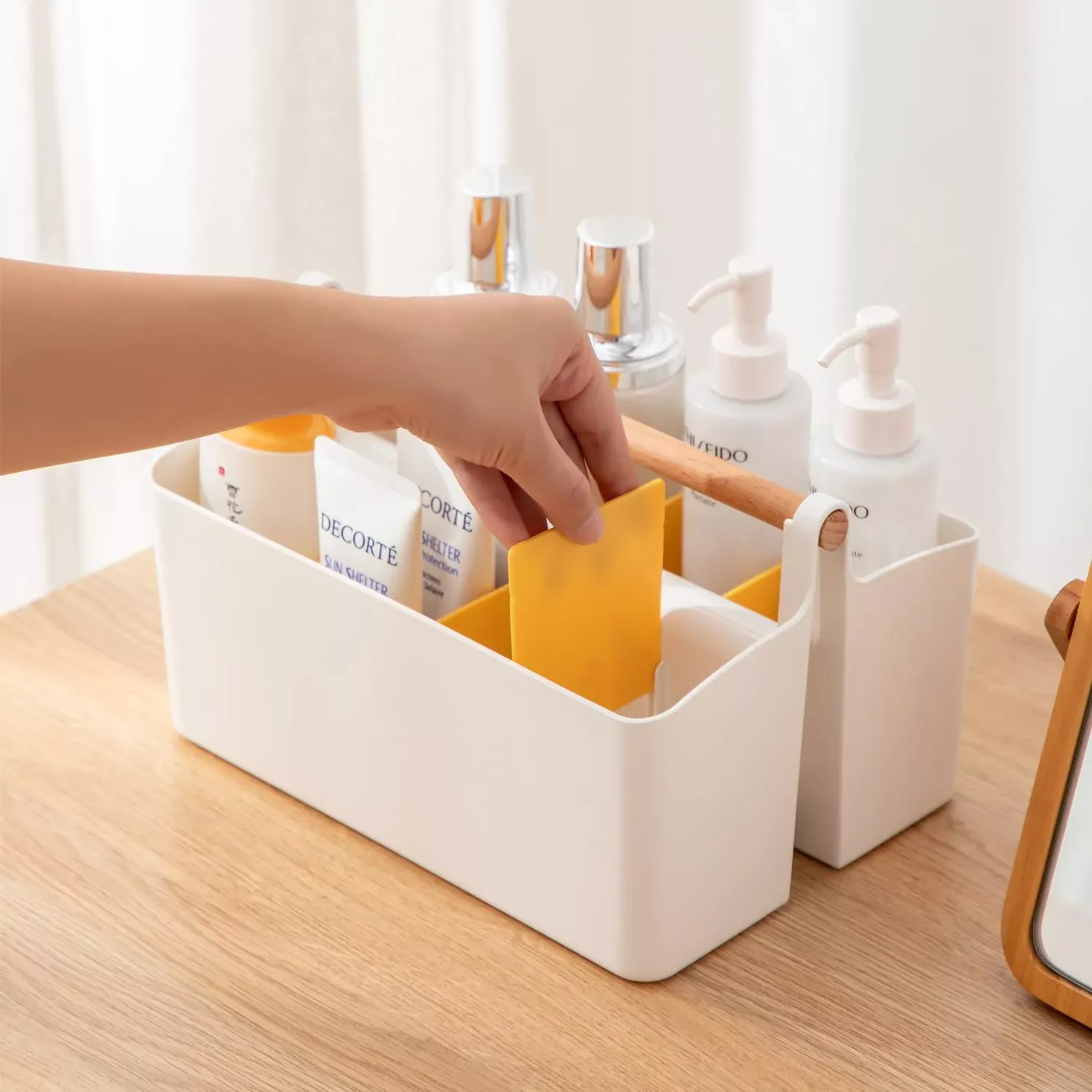 Multi-Purpose Handle Basket with Removable Dividers