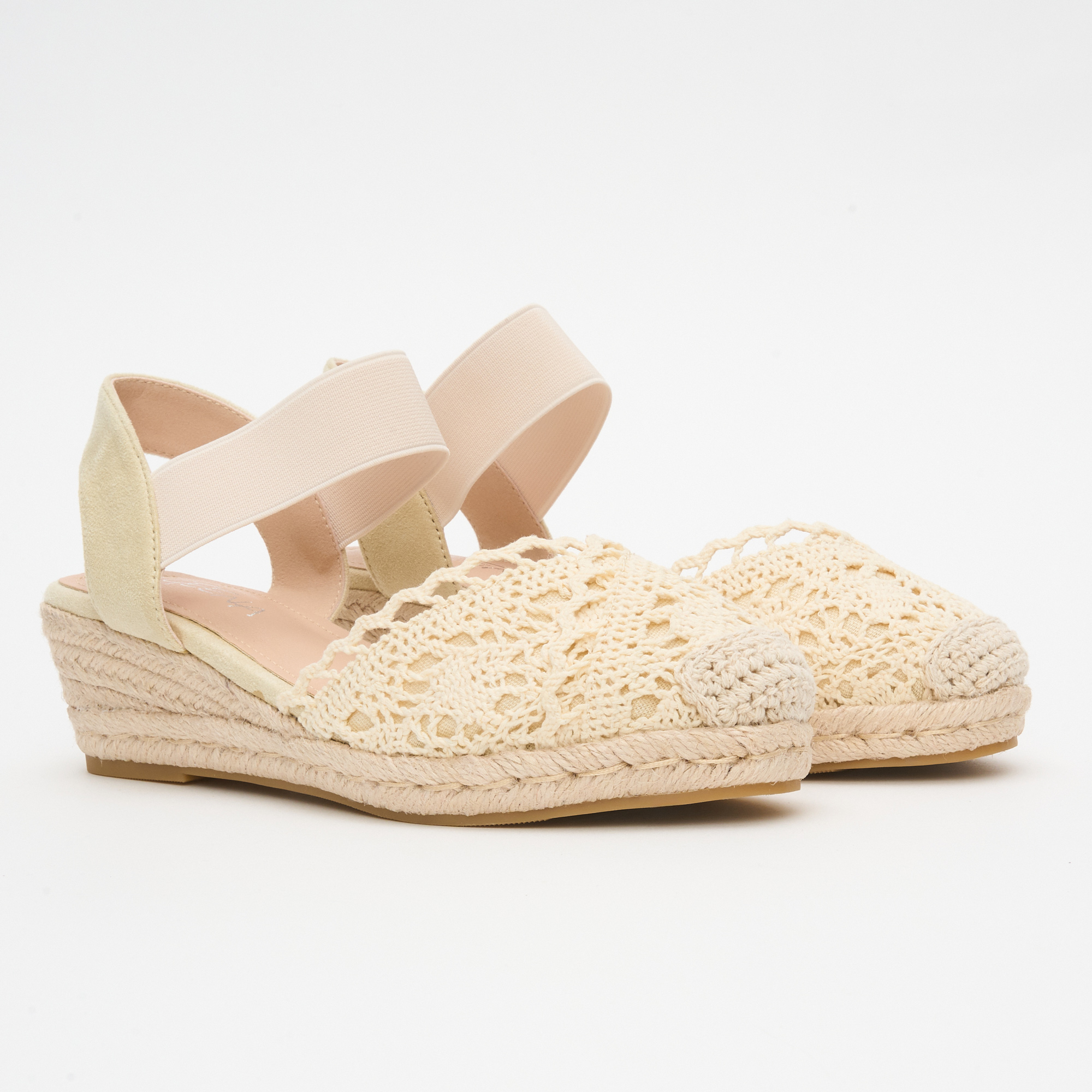 Ladies Crochet Wedge Sandal Heels