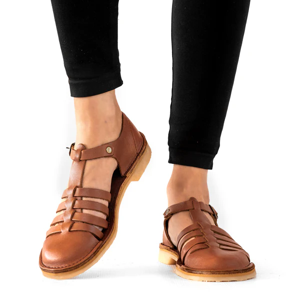 Ladies Genuine Leather Grandpa Sandals