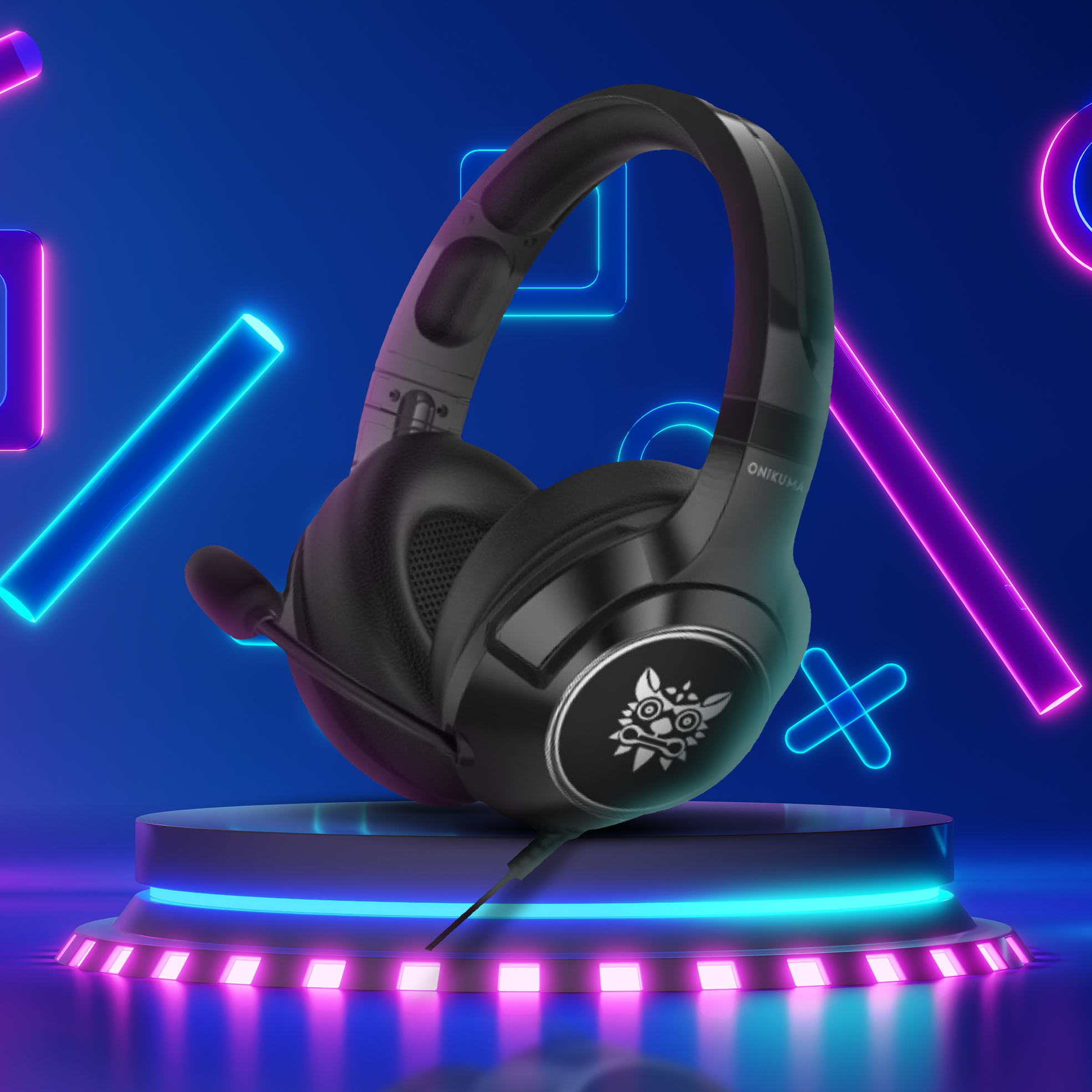 K9 Gaming Headphones with Retractable Mic (for Xbox One, PS4 & PC)