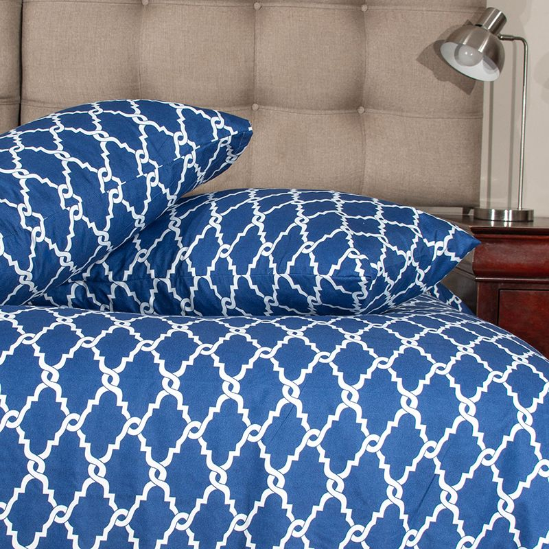 Classic Microfibre Printed Duvet Cover Set