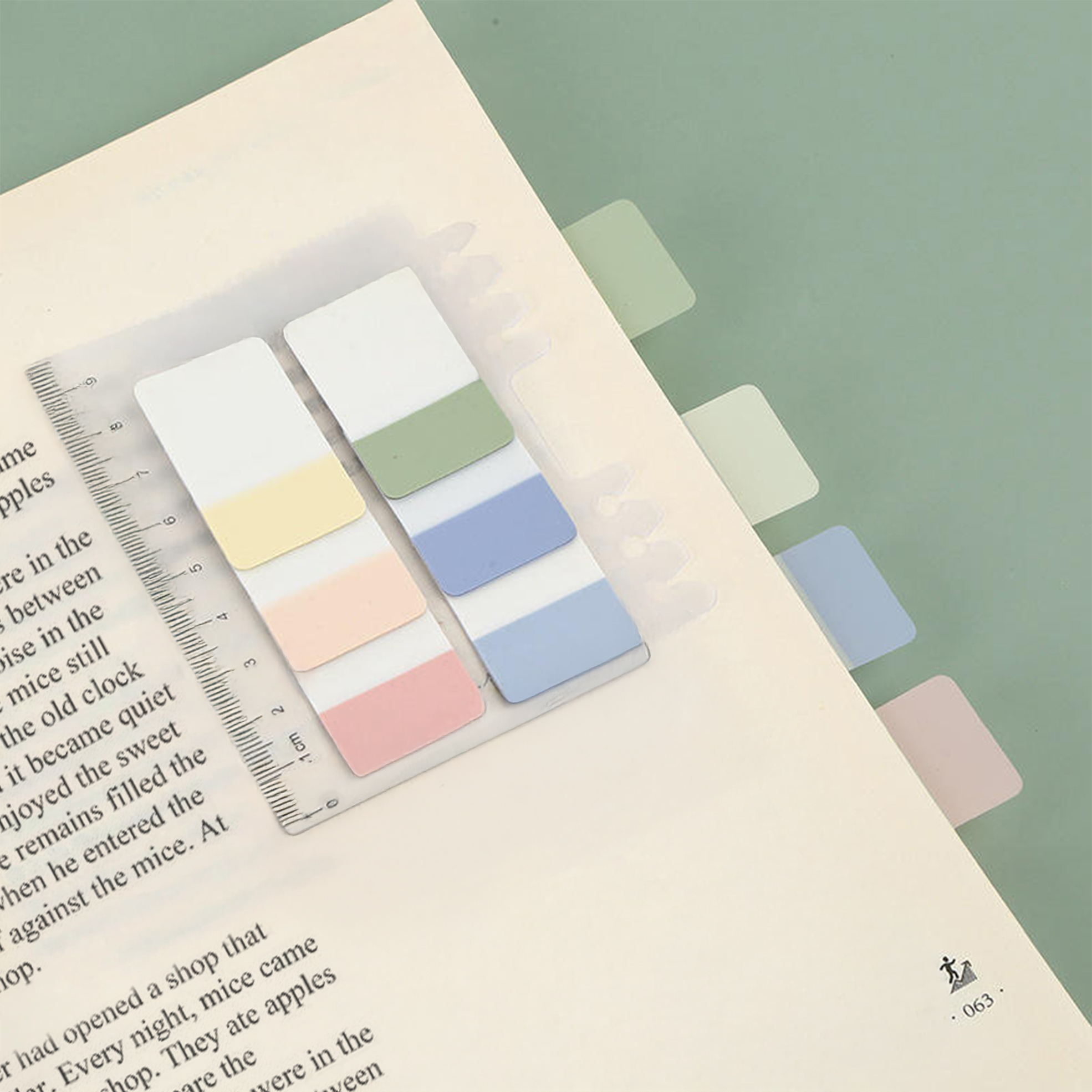 4x 6-Piece Sticky Notes with Ruler