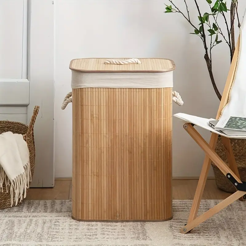 65L Foldable Laundry Basket with Lid