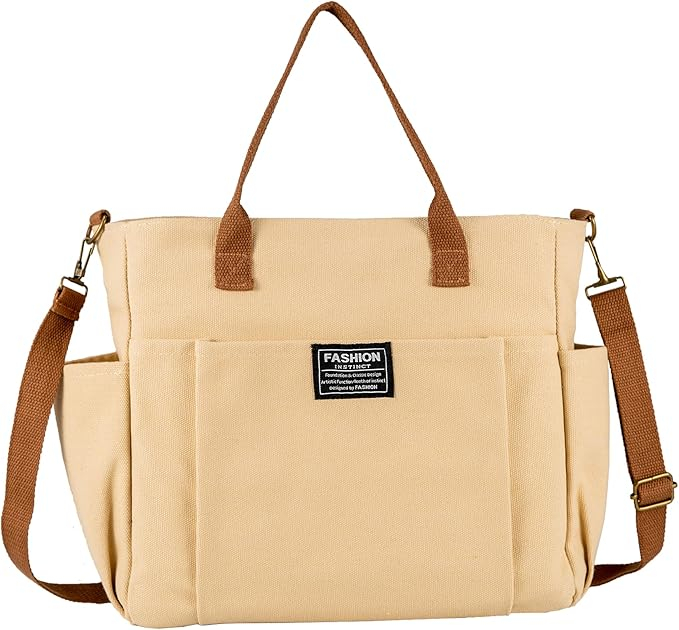 50% off on Multi-Compartment Canvas Tote Bag | OneDayOnly