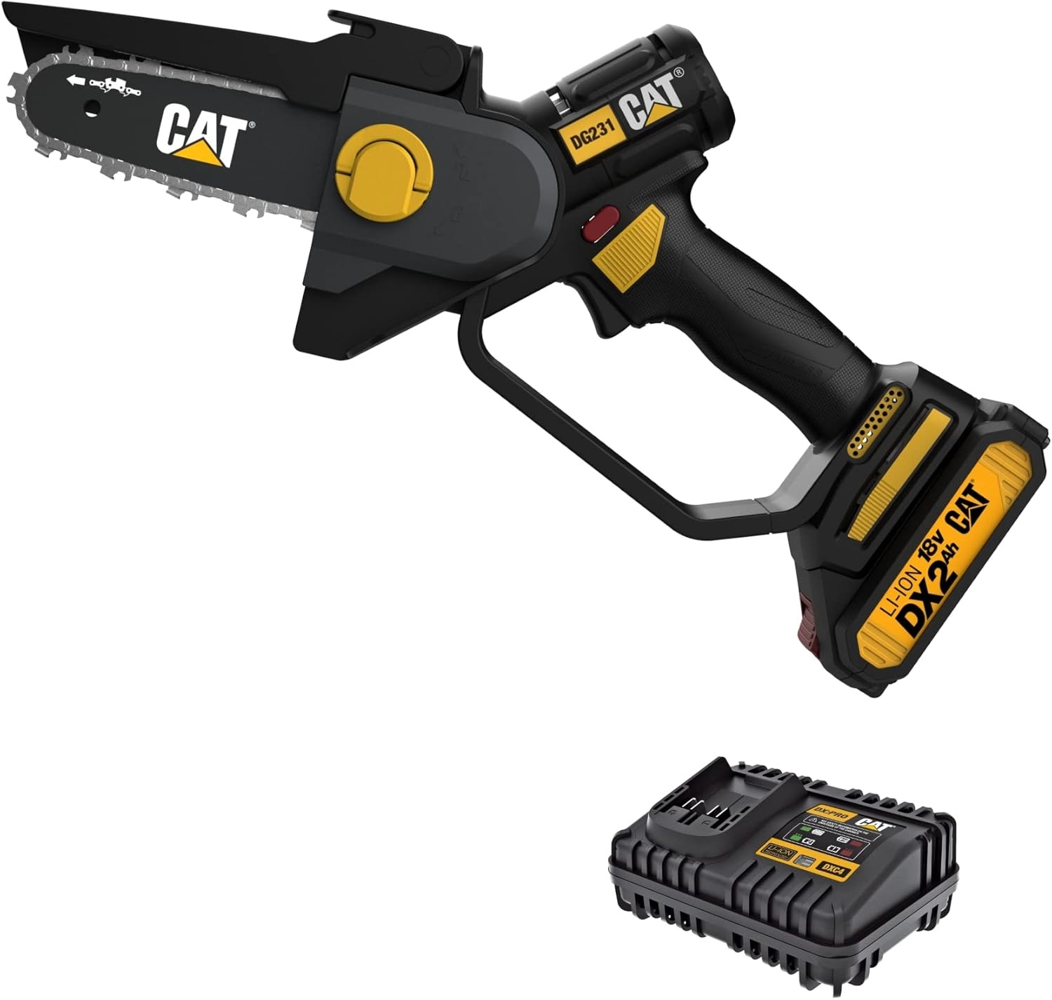 18V Hand Pruner Chain Saw with Battery and Charger (Model: DG231B)