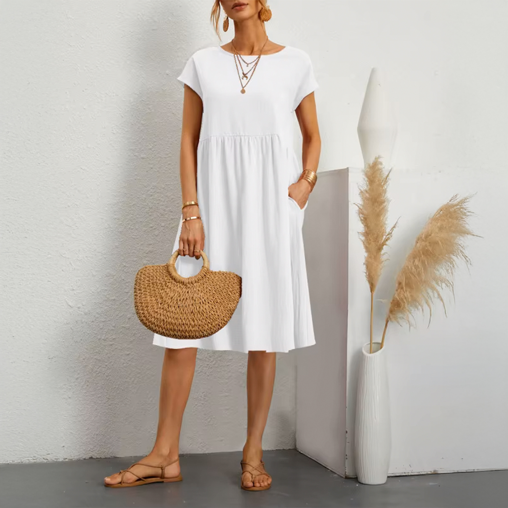 Ladies Summer Linen Dress