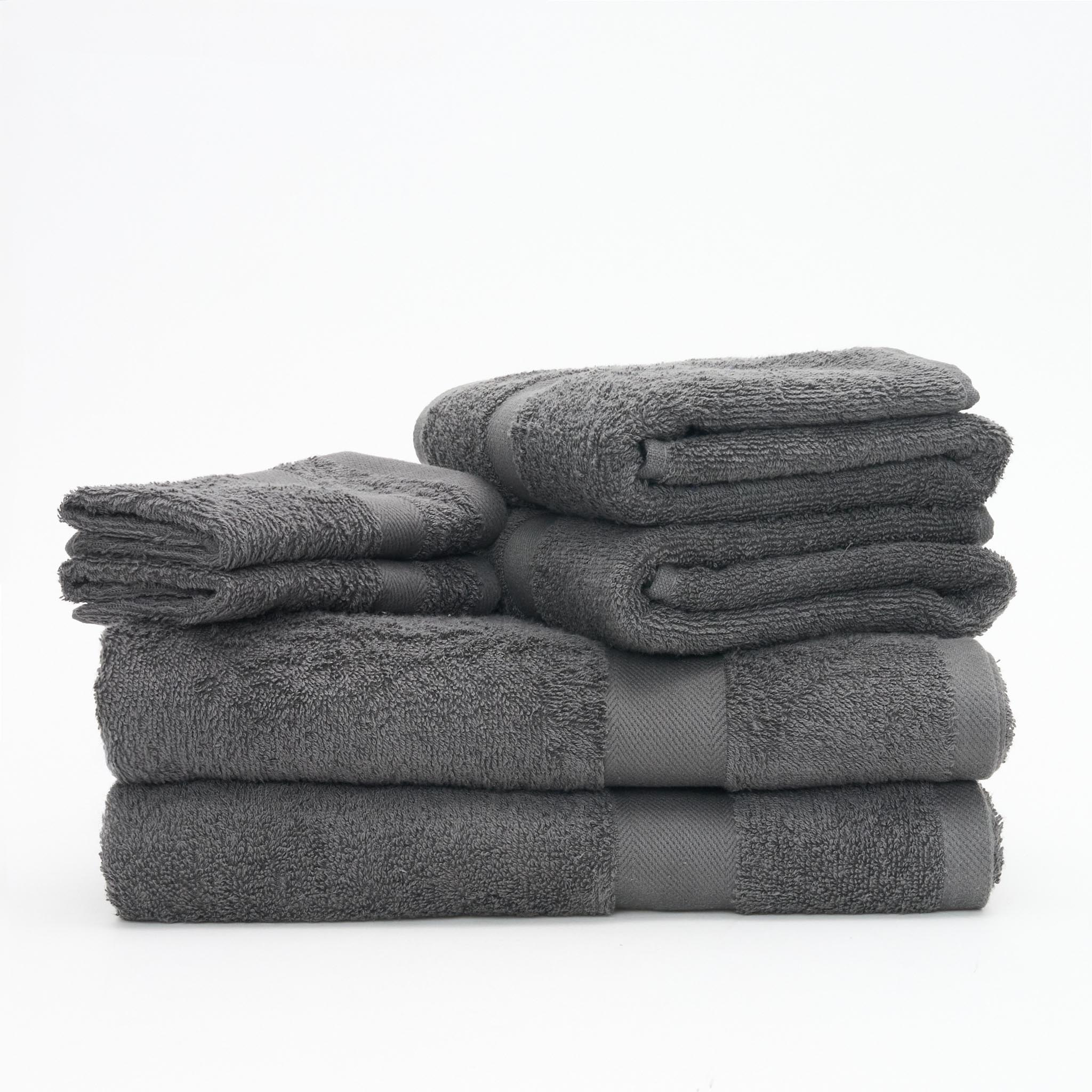 6-Piece 500gsm 100% Cotton Towel Set