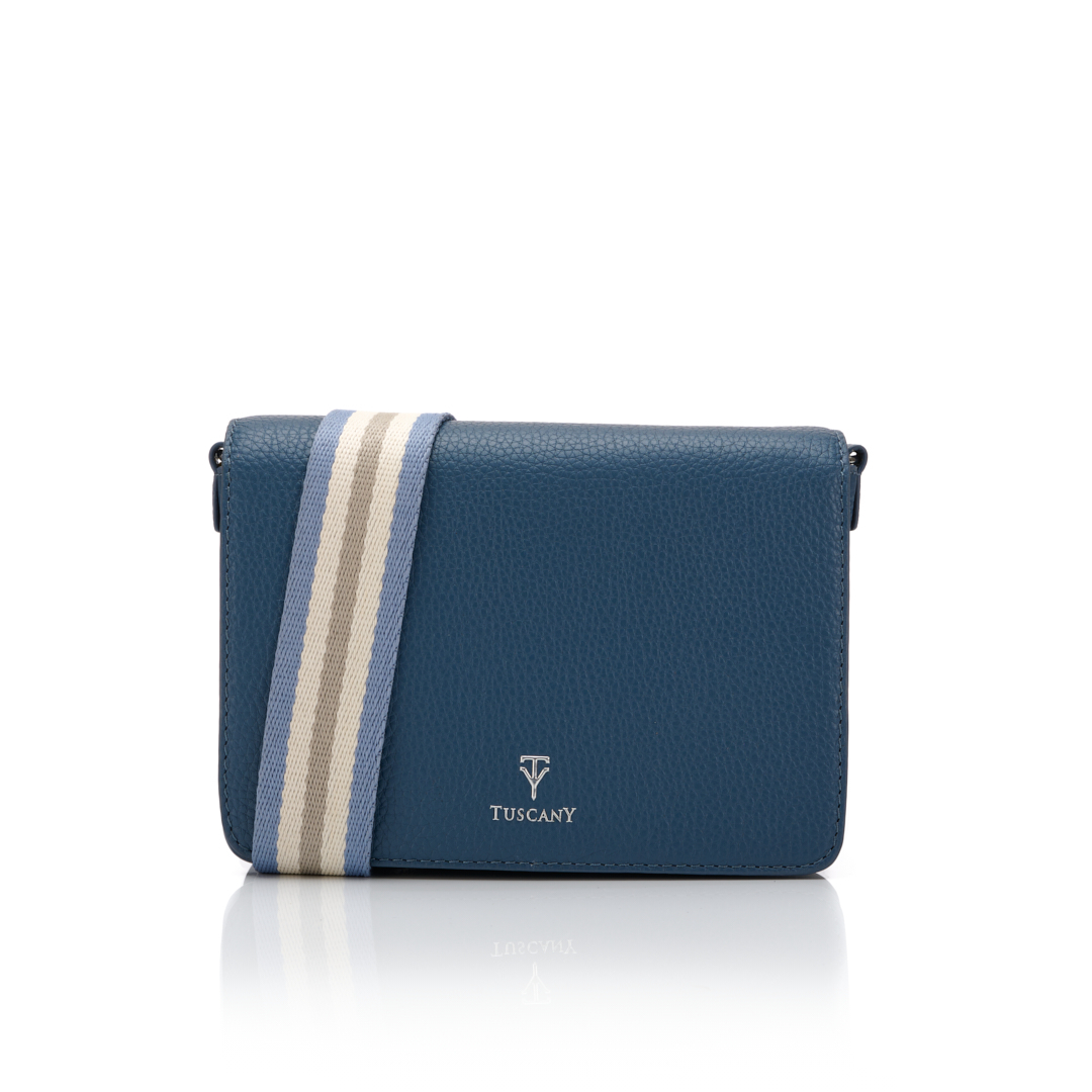 Genuine Leather Bella Medium Flap Crossbody Bag