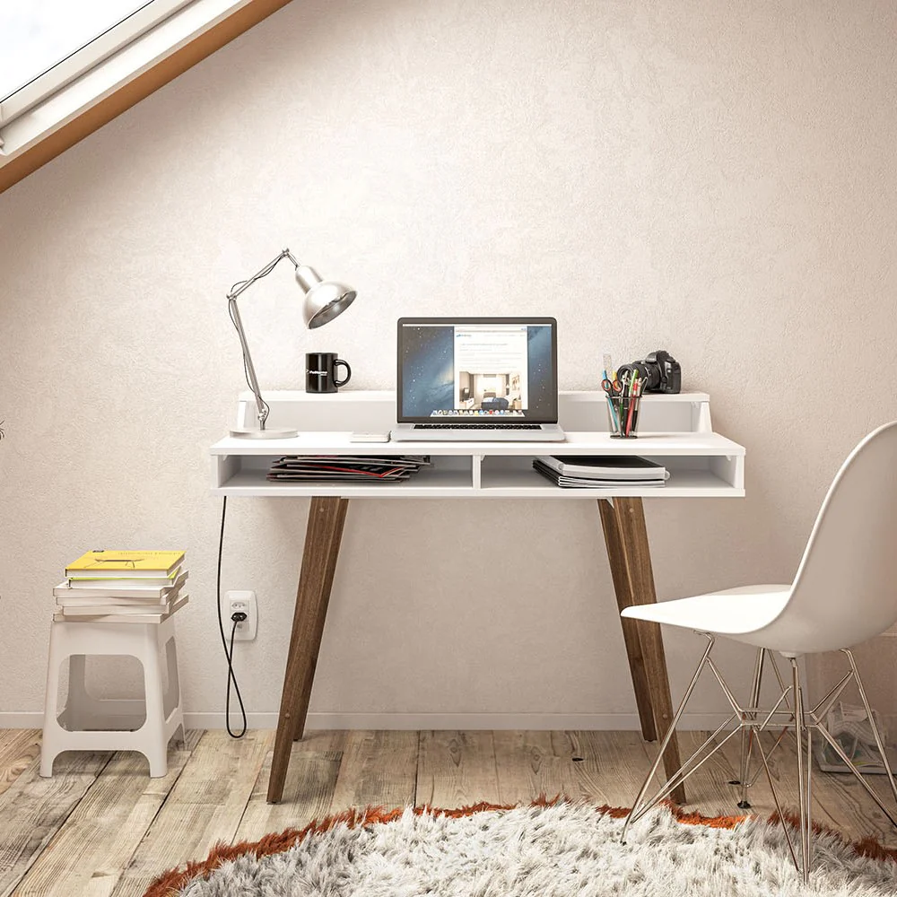 1.1m White Sadie Office Desk