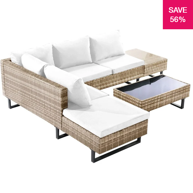 56% off on Cyprus Rattan Corner Patio Set | OneDayOnly