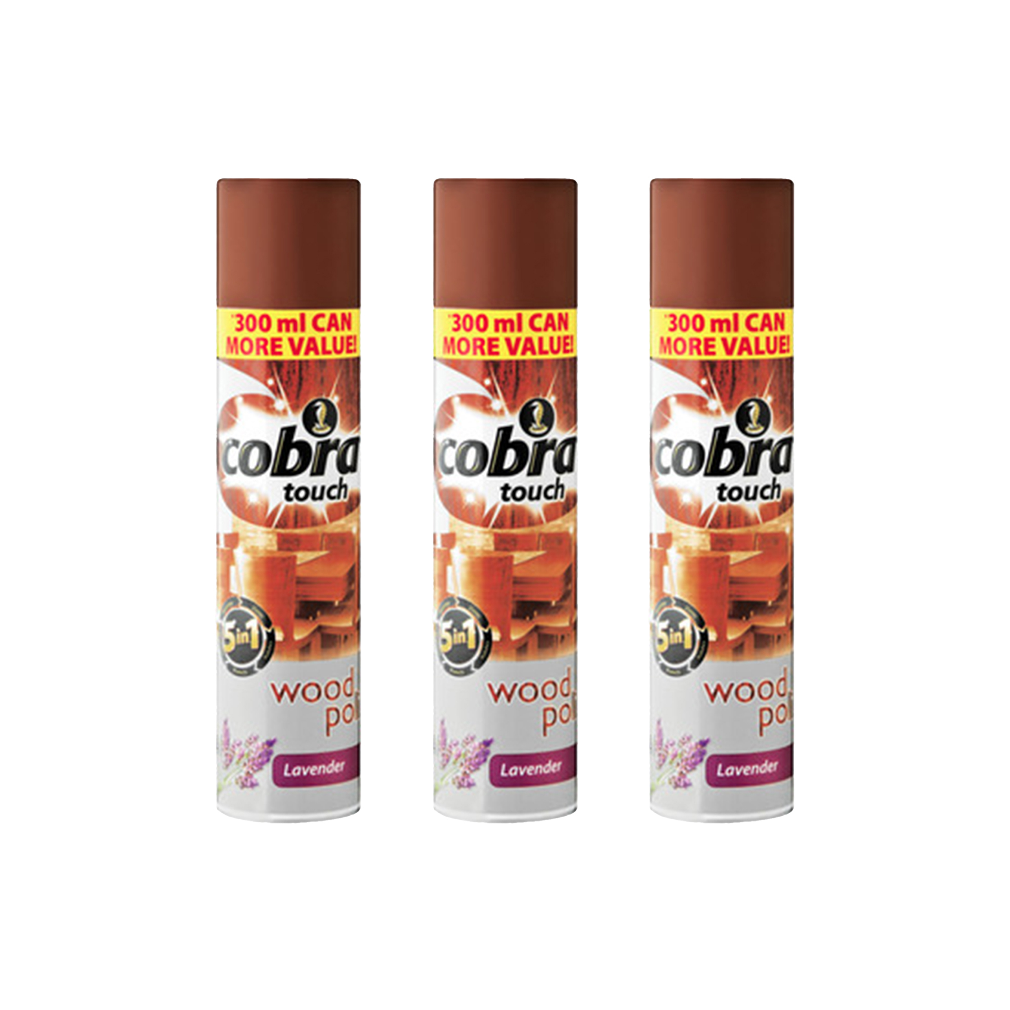 3x 300ml Touch Wood Polish