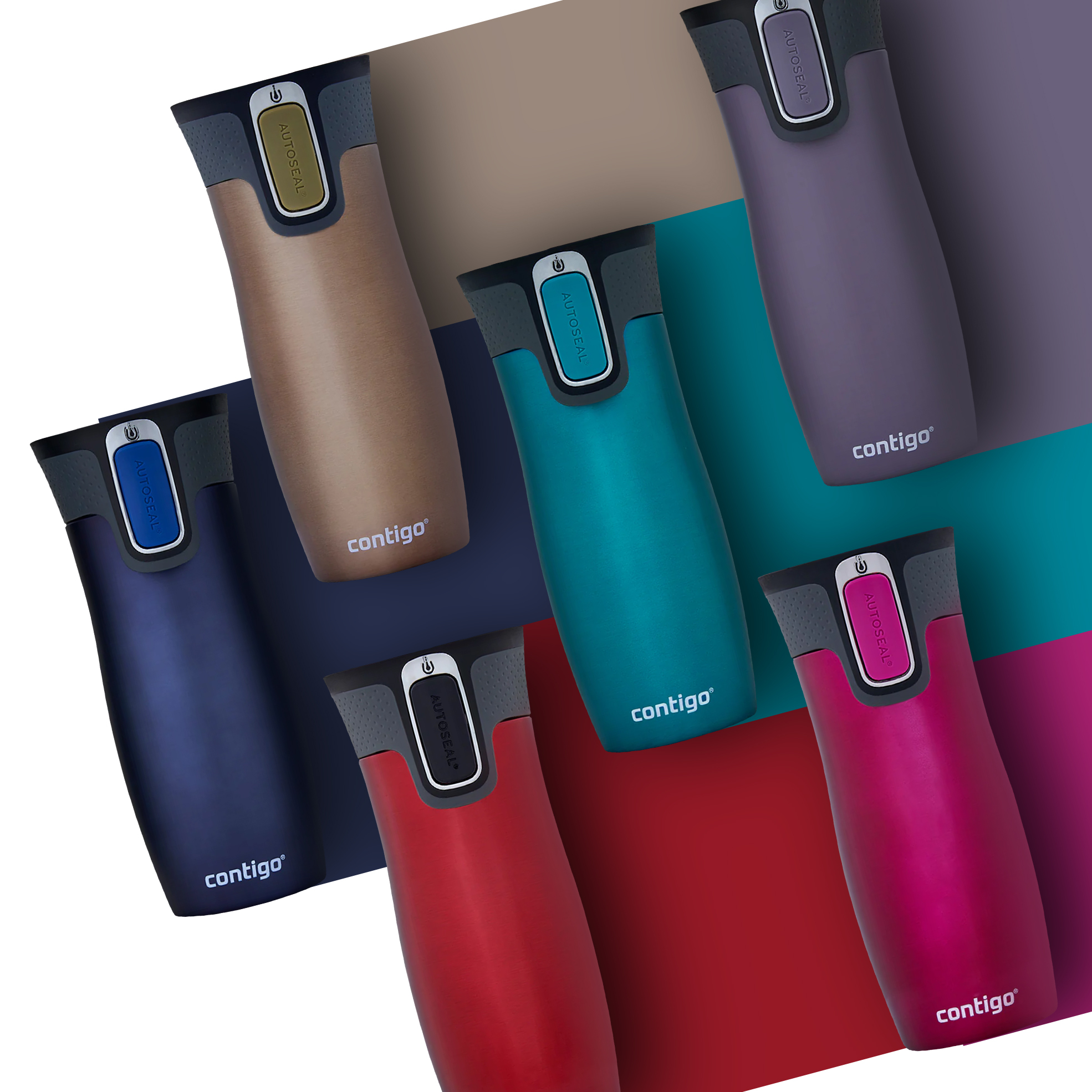 460ml West Loop Autoseal Stainless Steel Travel Mug