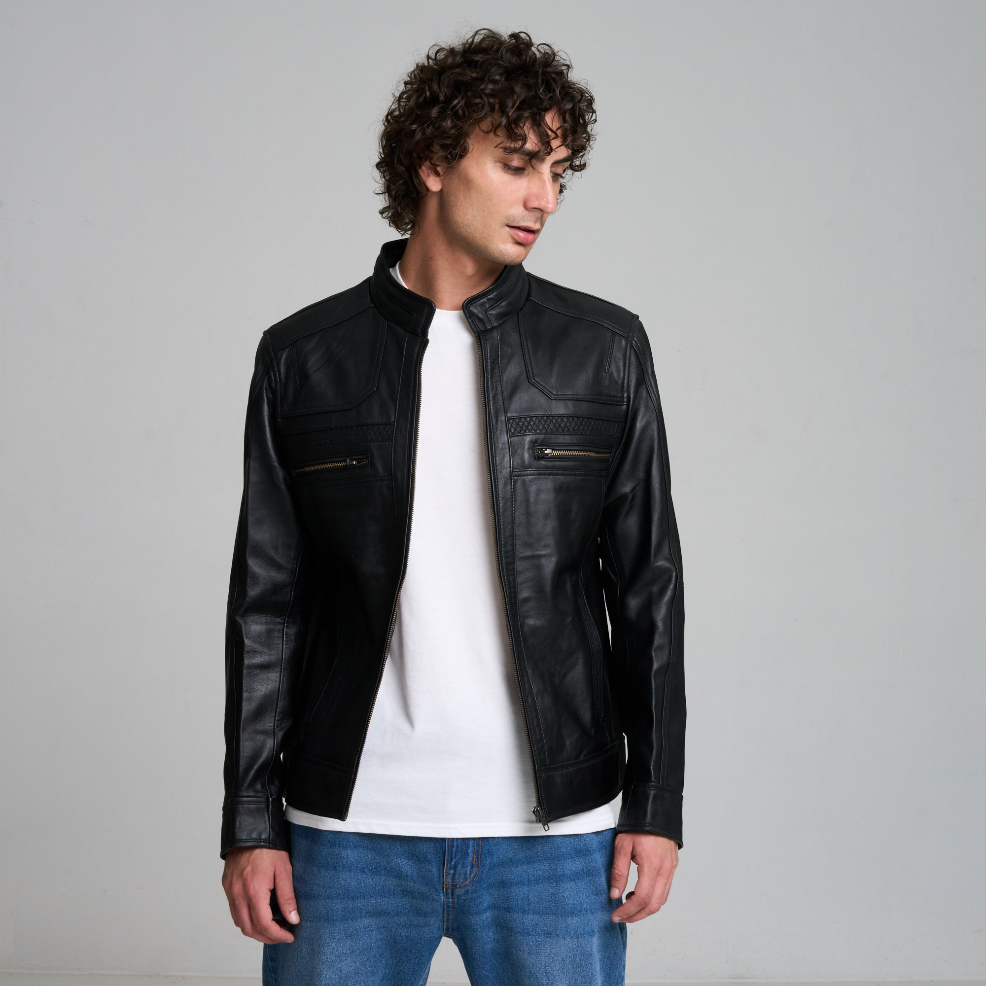 Men's Fitted Genuine Leather Elliot Jacket