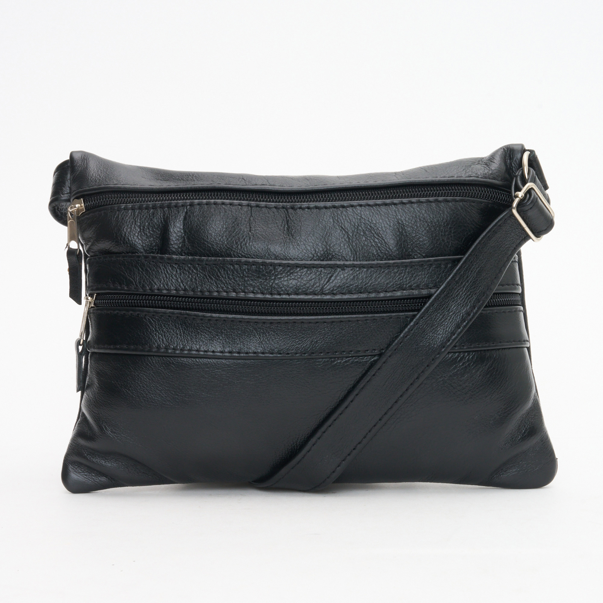 38% off on Genuine Leather Multi Zipper Handbag | OneDayOnly