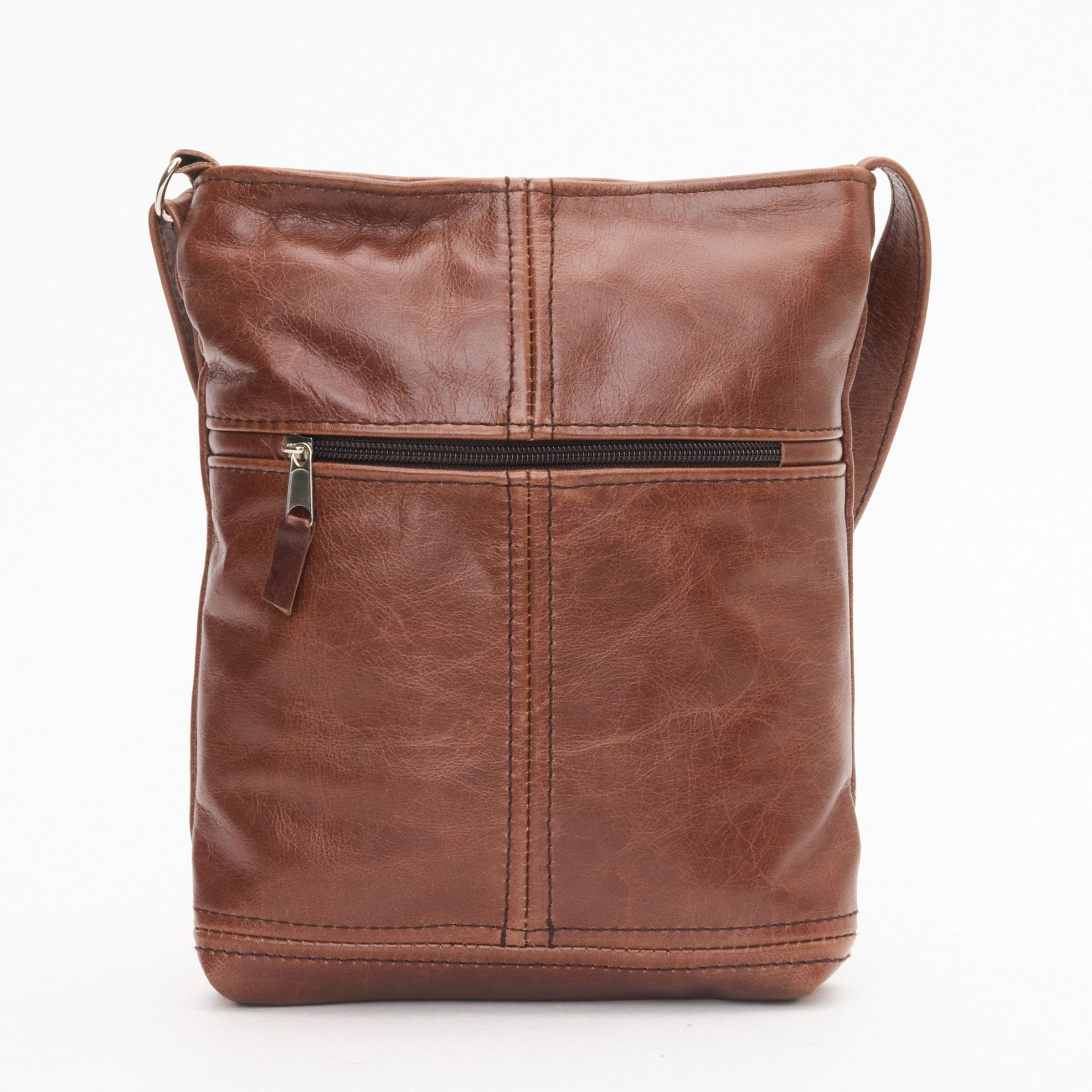 Genuine Leather Zipper Long Handbag