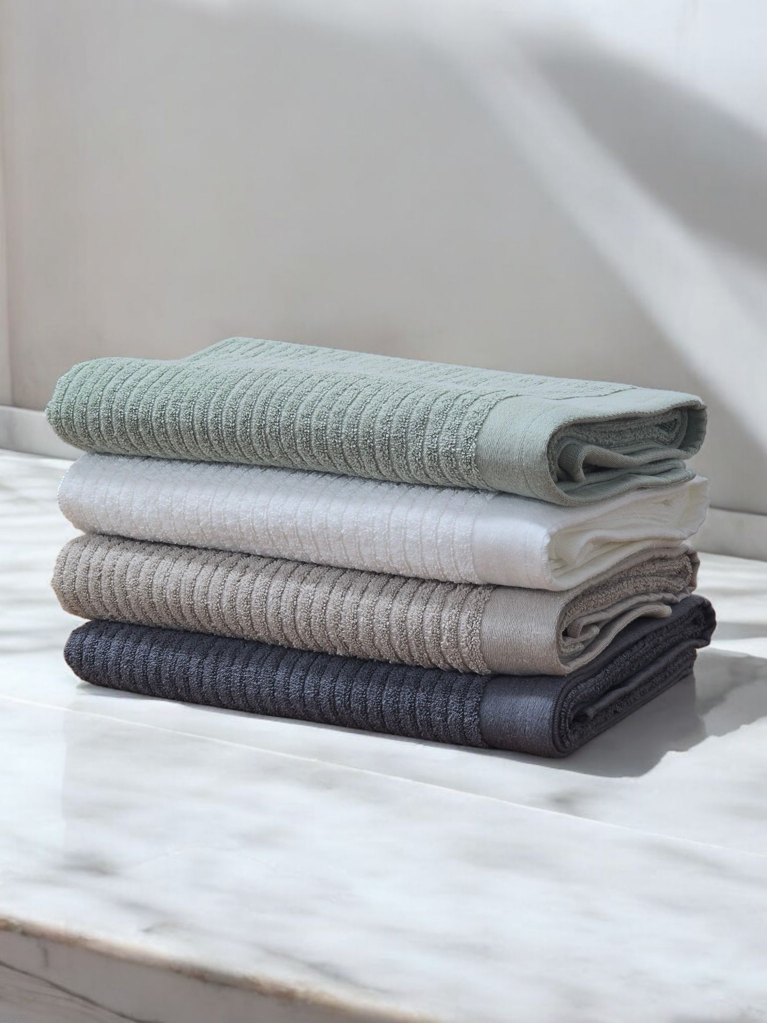 38% off on 3-Piece 500gsm Rib Cotton Towels | OneDayOnly