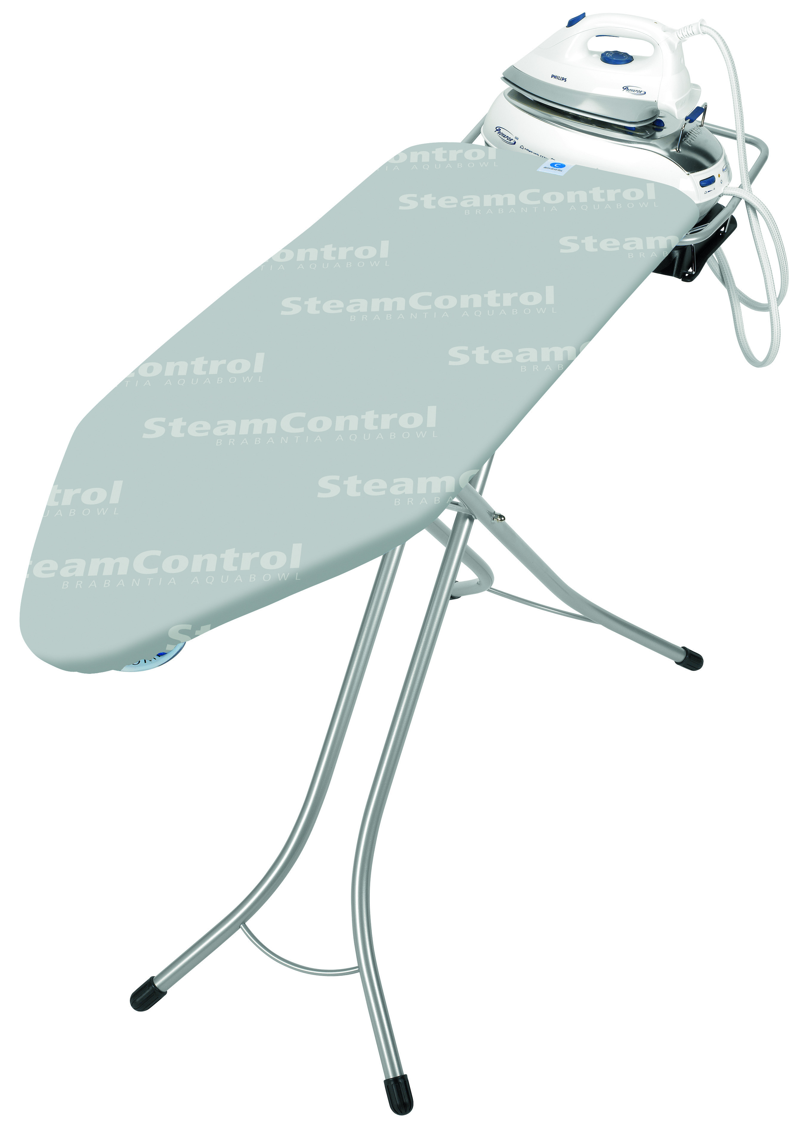 Ironing Board with Foldable Steam Unit Holder and Aqua Bowl