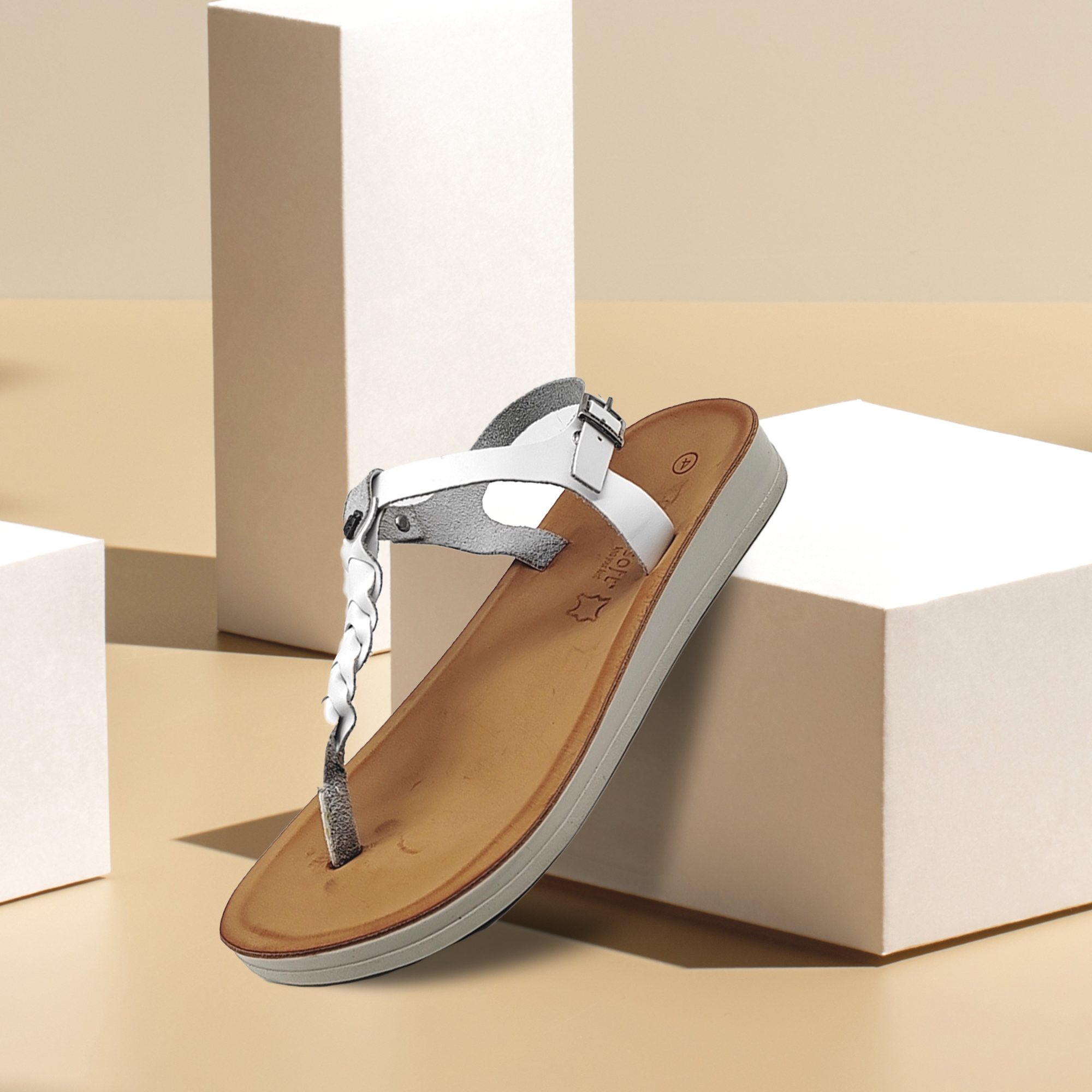 Ladies Genuine Leather Jessica T-Bar Sandals