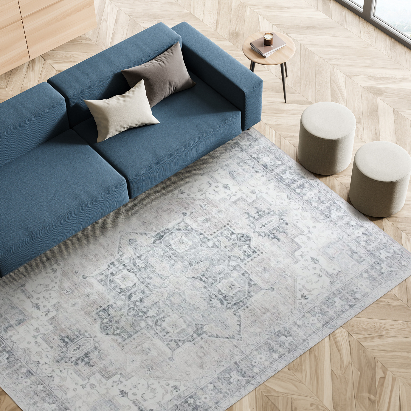 Lunar Sky Moroccan Vintage Rug