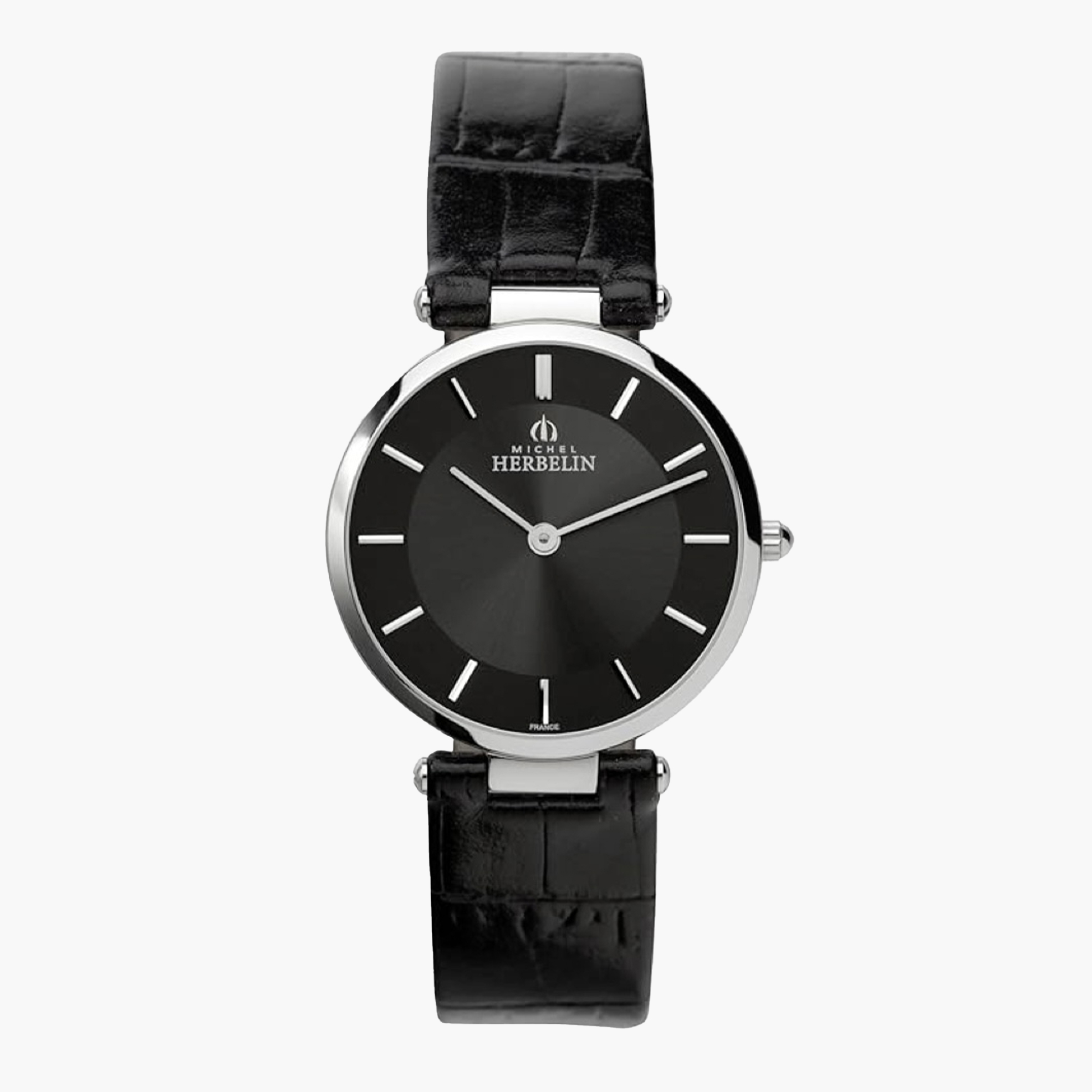 Ladies Epsilon Quartz Stainless Steel Watch with Leather Strap