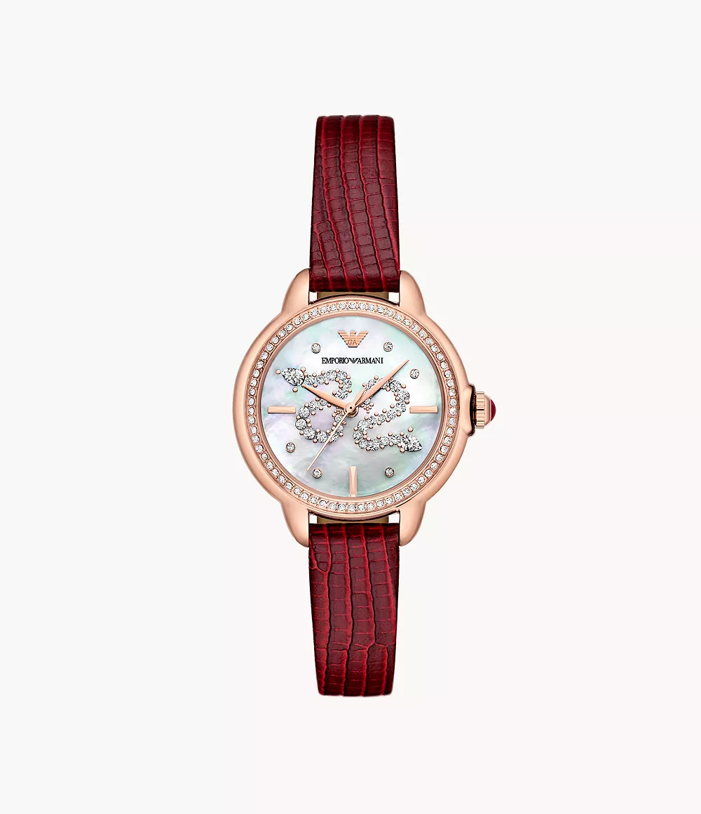 48% off on Ladies Crystal Snake DIal Red Watch | OneDayOnly