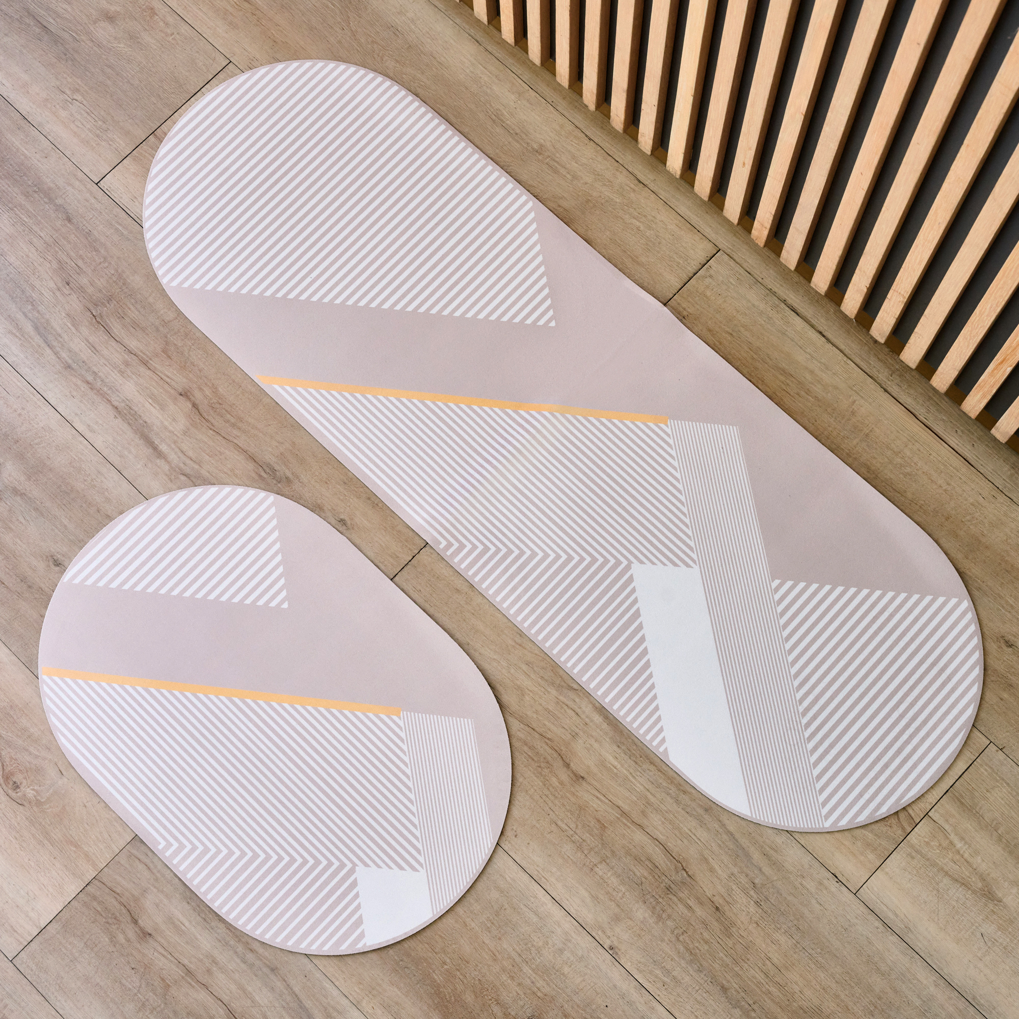 2-Piece Non-Slip Soft Diatomite Bath and Kitchen Mat