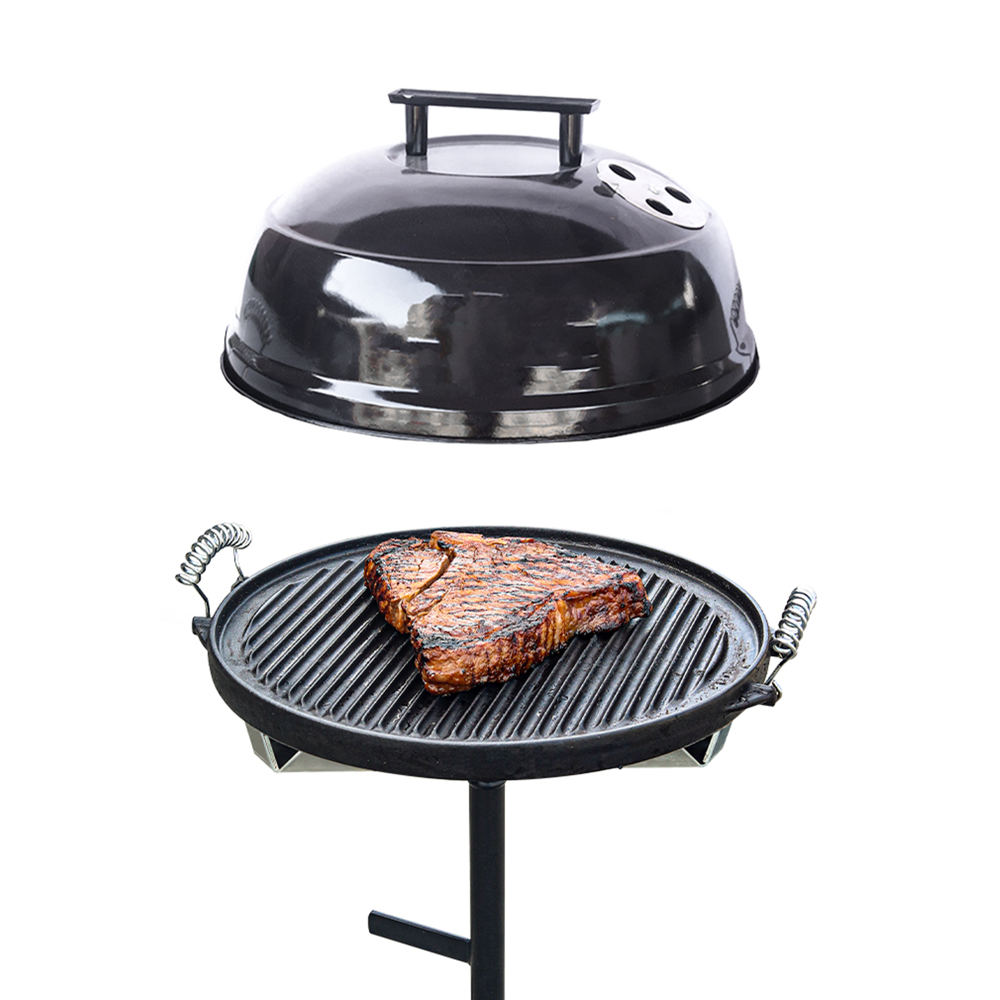 Camp Star Cast Iron Grill Top with Dome Lid