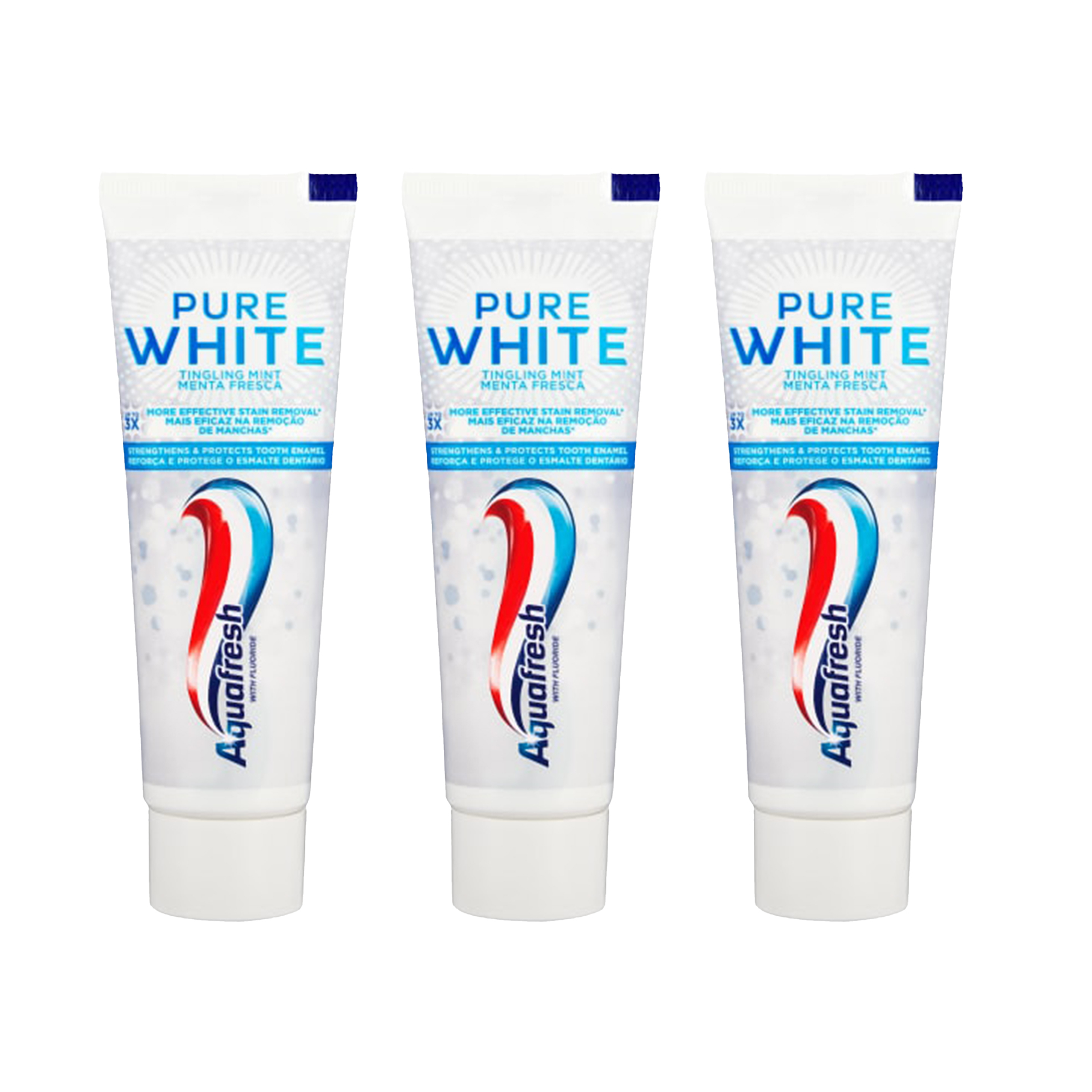 3x 75ml Pure White Toothpastes