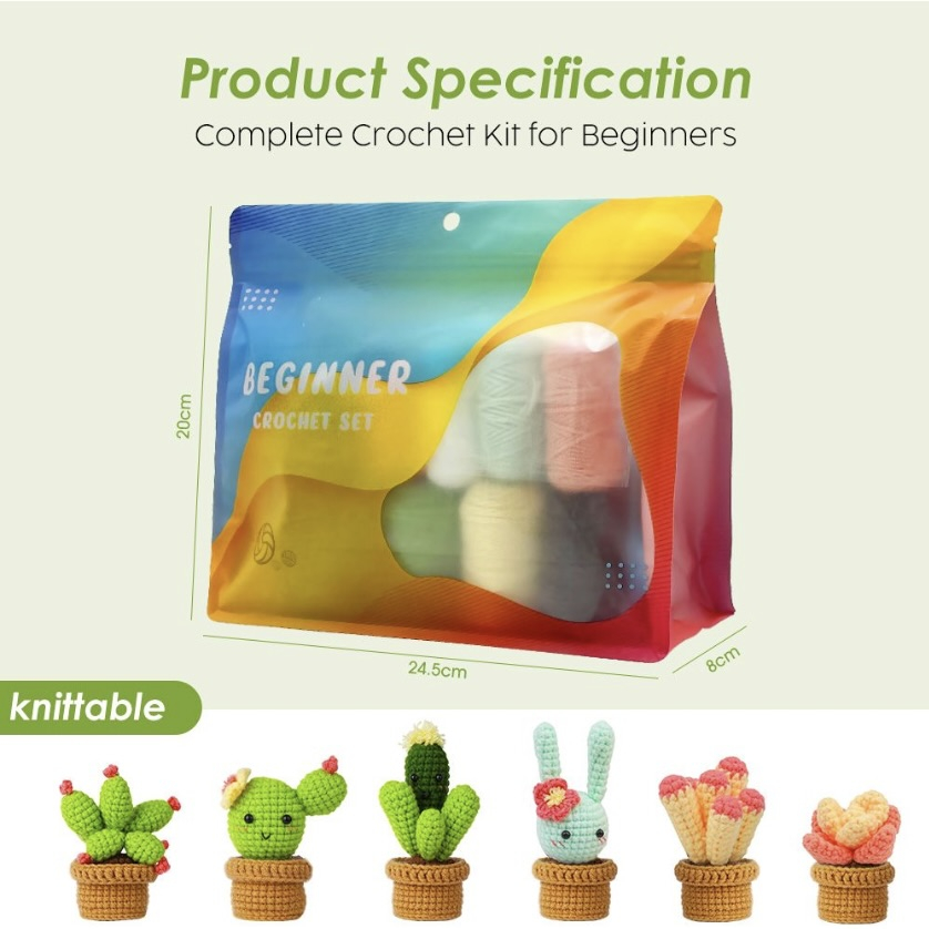 38% off on 31-Piece Mini Plants Crochet Kit | OneDayOnly