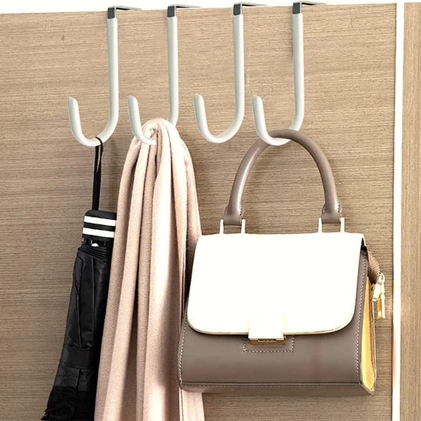 4x Over the Door Hanging Storage Hooks