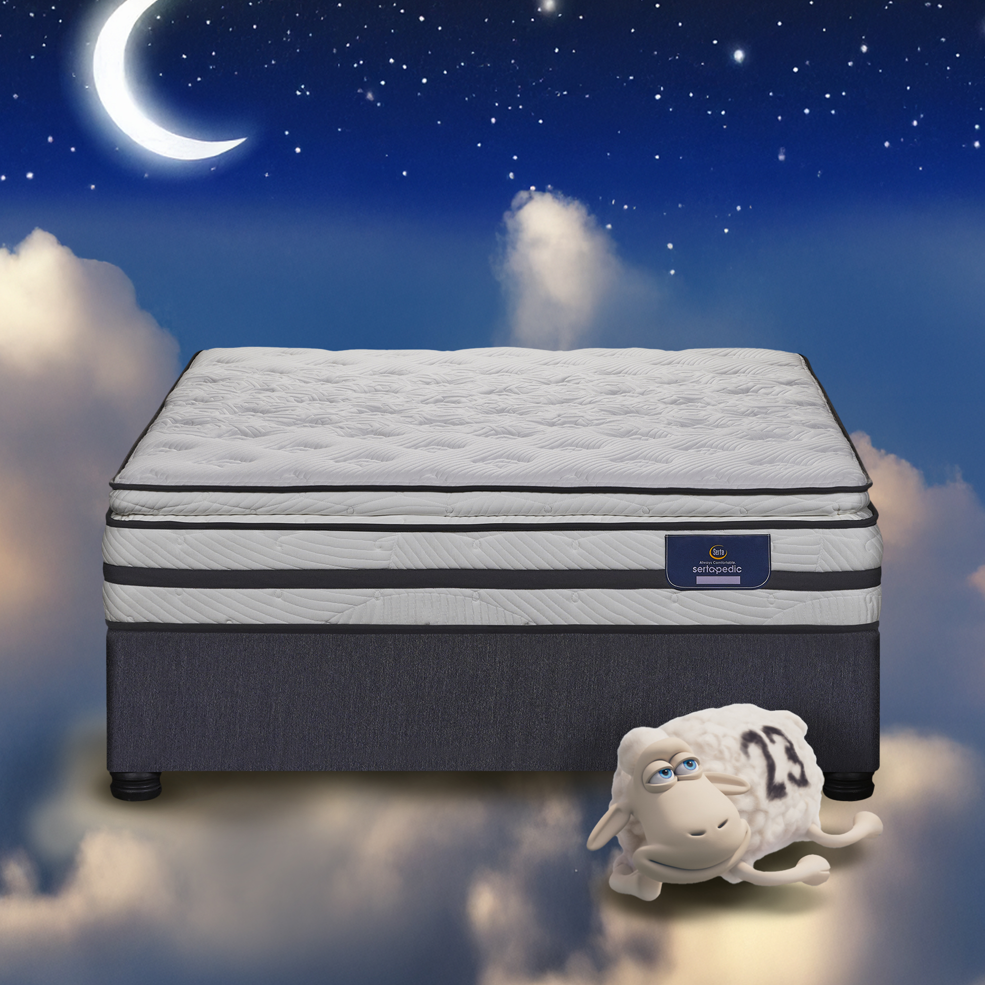 Capella Pillow Top Power Coil Firm Bed Set